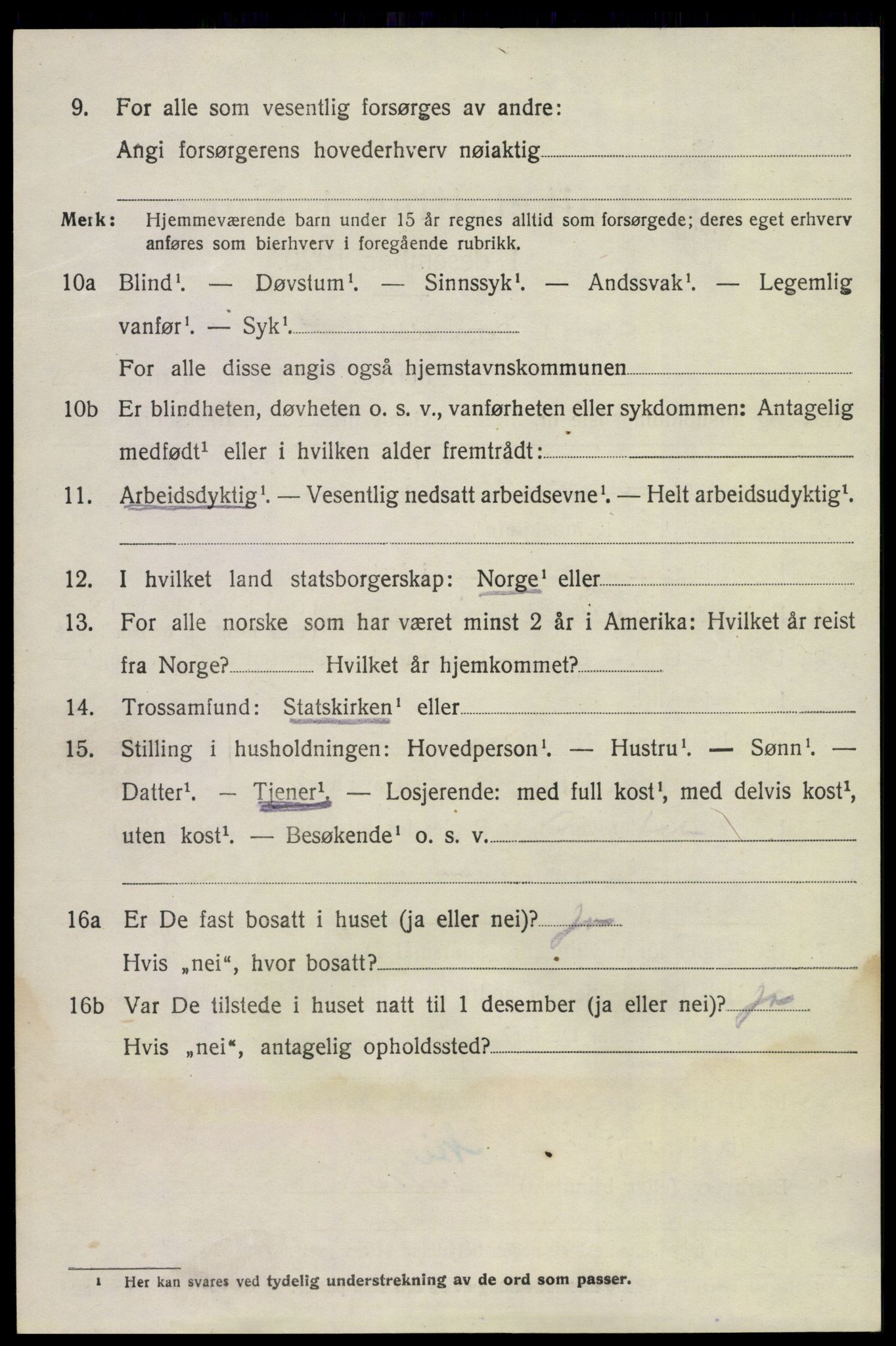 SAKO, 1920 census for Gransherad, 1920, p. 2731