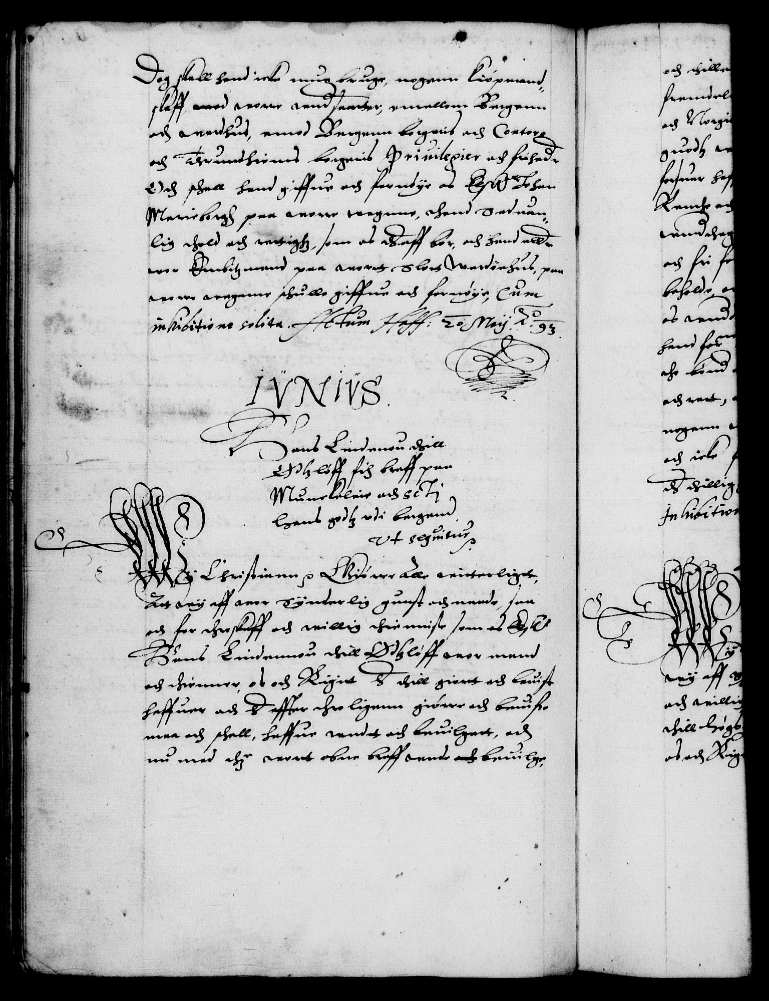 Danske Kanselli 1572-1799, RA/EA-3023/F/Fc/Fca/Fcaa/L0002: Norske registre (mikrofilm), 1588-1596, p. 188b