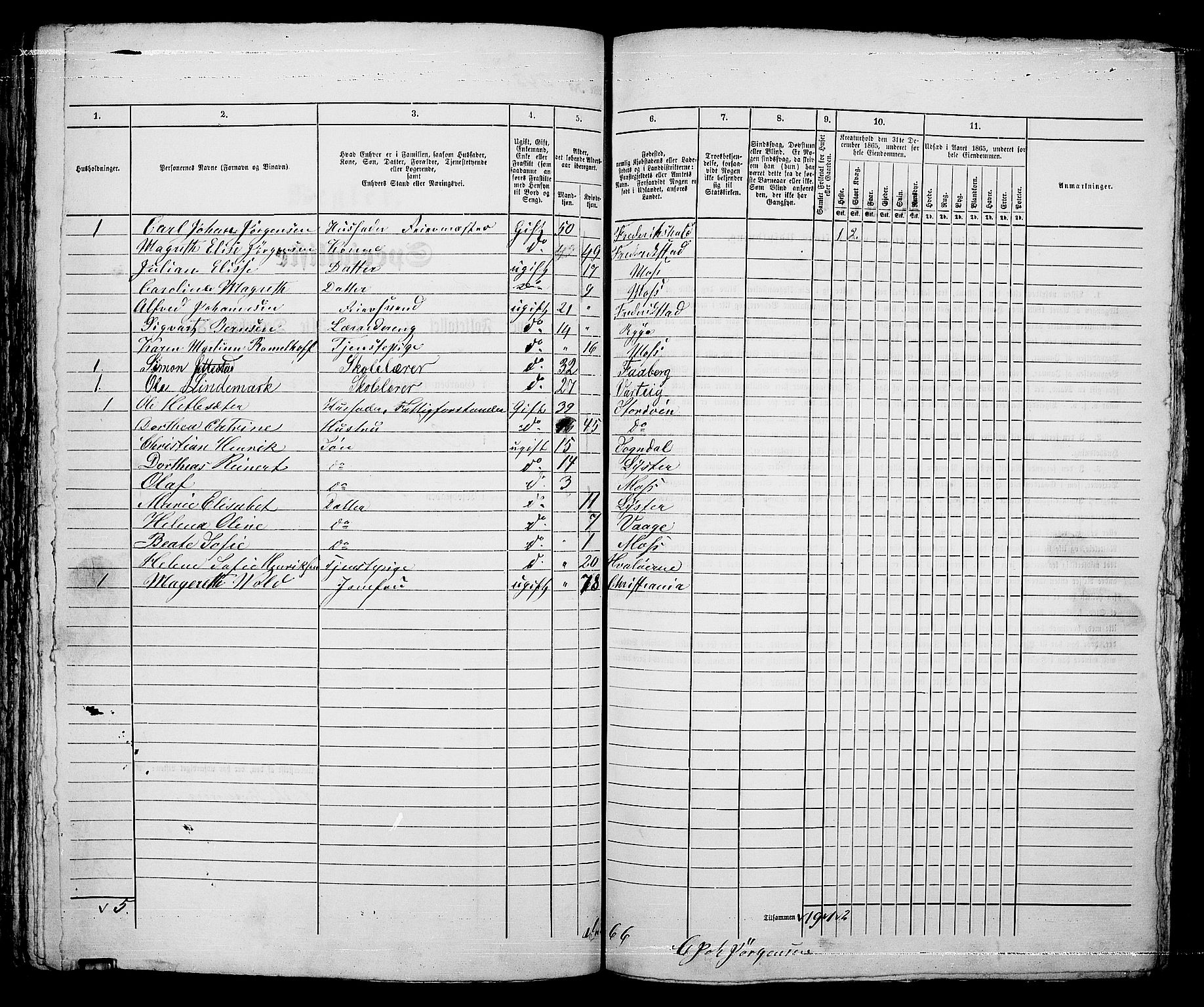RA, 1865 census for Moss/Moss, 1865, p. 515