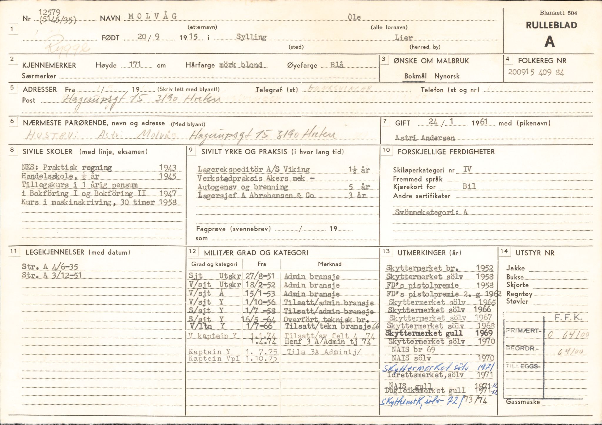 Forsvaret, Rygge hovedflystasjon, AV/RA-RAFA-2298/P/Pd/L0036: Hansen, Bjarne Carlo - Natterud, Trygve Hansen - f. 1915, 1915, p. 407