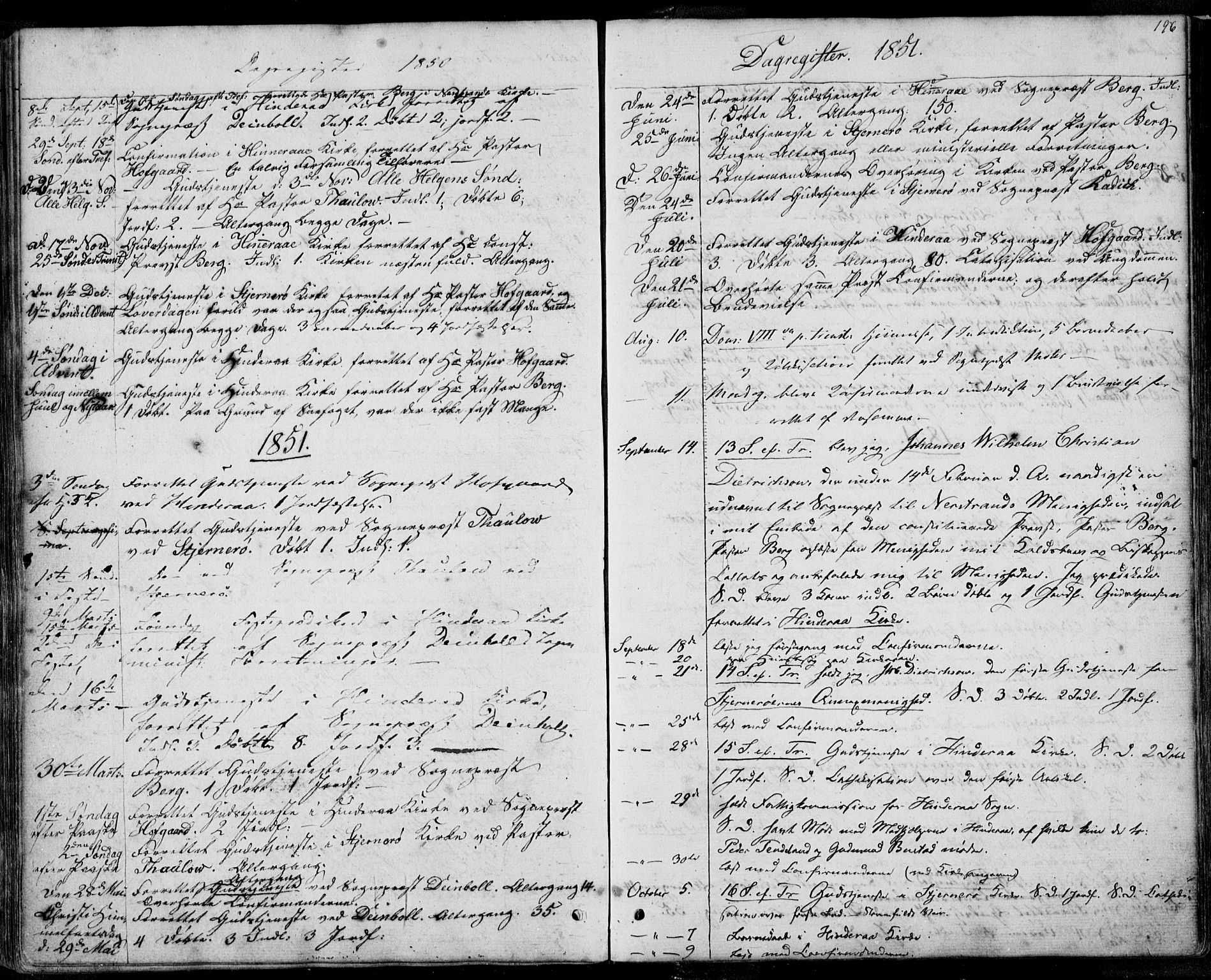 Nedstrand sokneprestkontor, SAST/A-101841/01/IV: Parish register (official) no. A 8, 1839-1860, p. 196