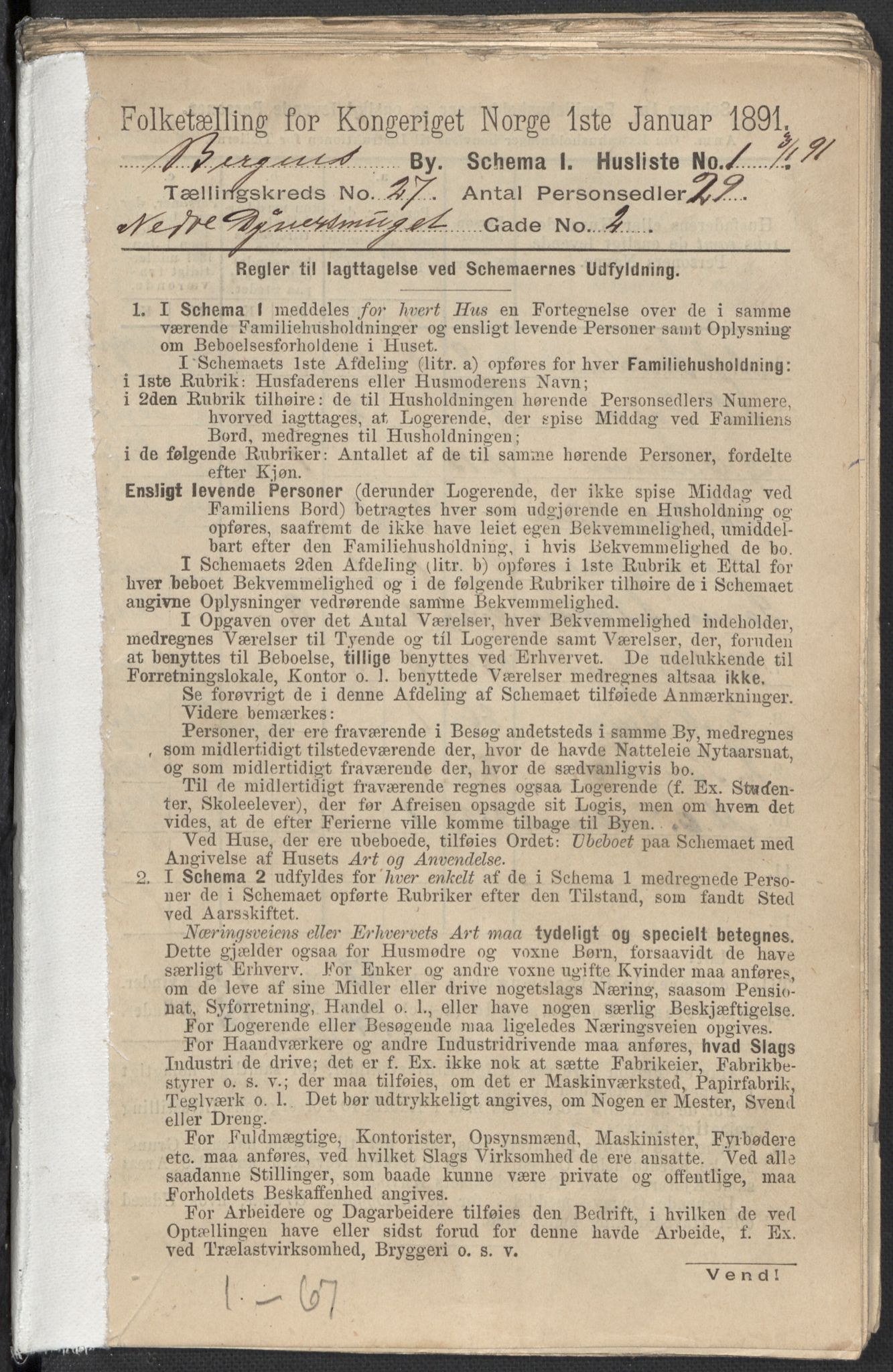 RA, 1891 Census for 1301 Bergen, 1891, p. 4286