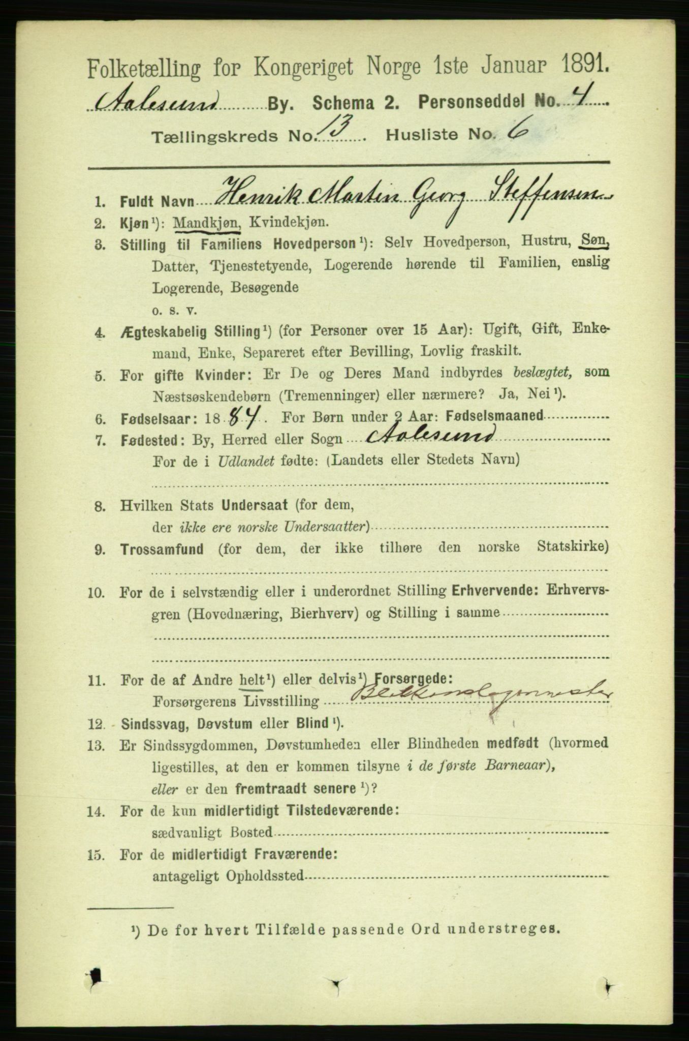 RA, 1891 census for 1501 Ålesund, 1891, p. 8059