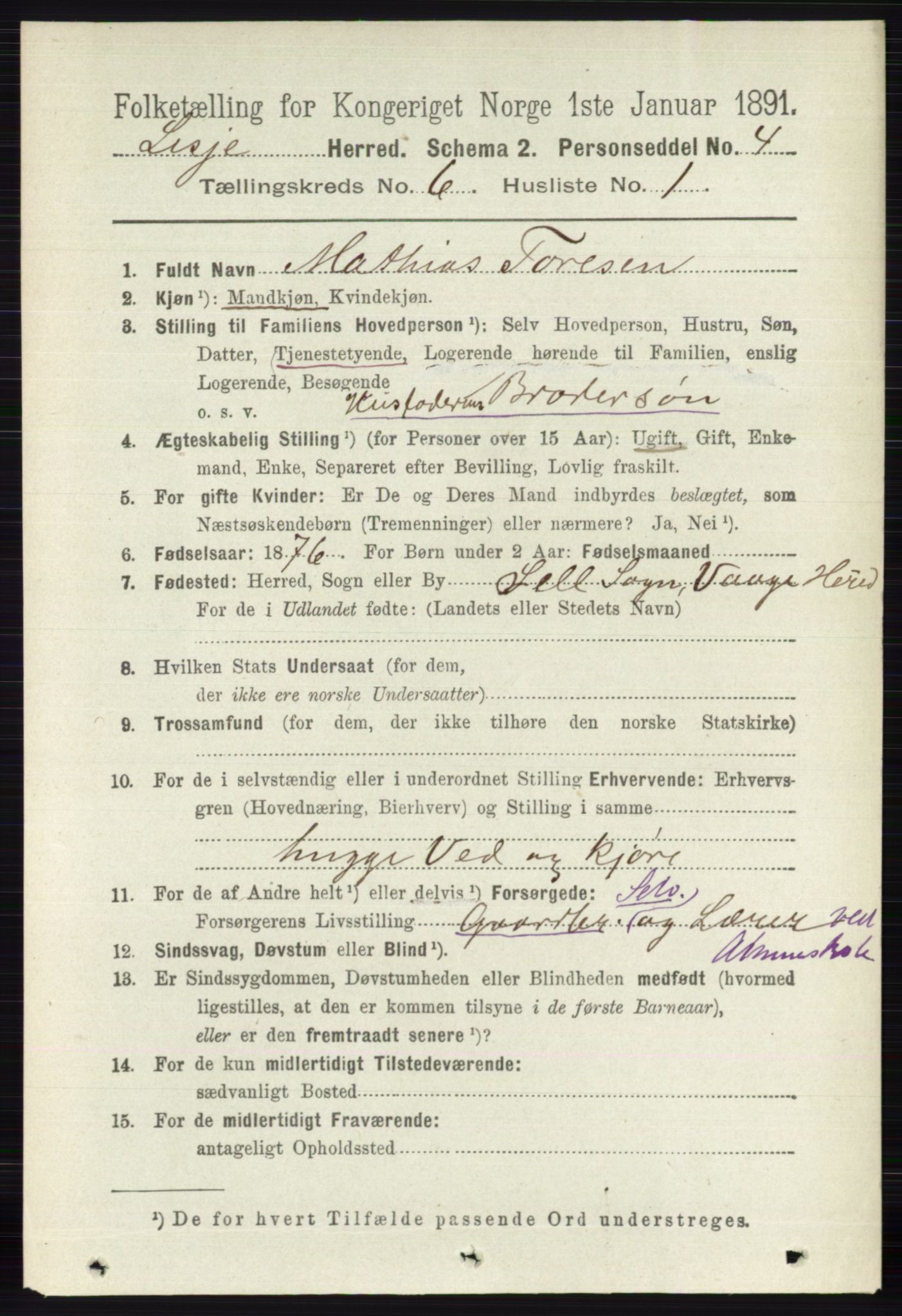 RA, 1891 census for 0512 Lesja, 1891, p. 2146