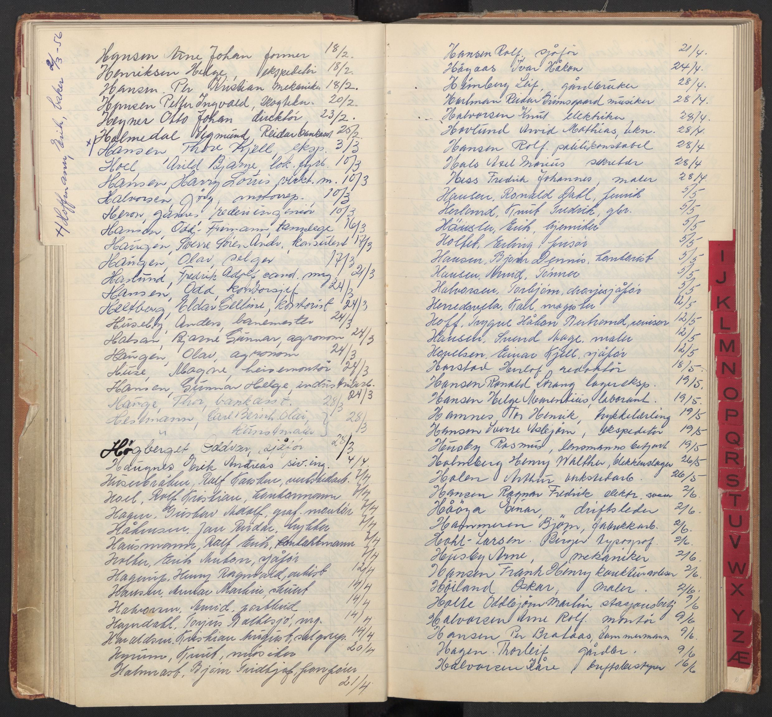 Oslo byfogd avd. I, AV/SAO-A-10220/L/La/L0009: Vigselsregister, 1955-1958, p. 52
