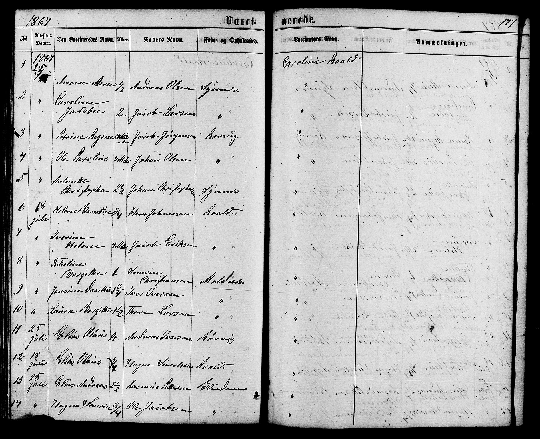 Ministerialprotokoller, klokkerbøker og fødselsregistre - Møre og Romsdal, AV/SAT-A-1454/537/L0518: Parish register (official) no. 537A02, 1862-1876, p. 177