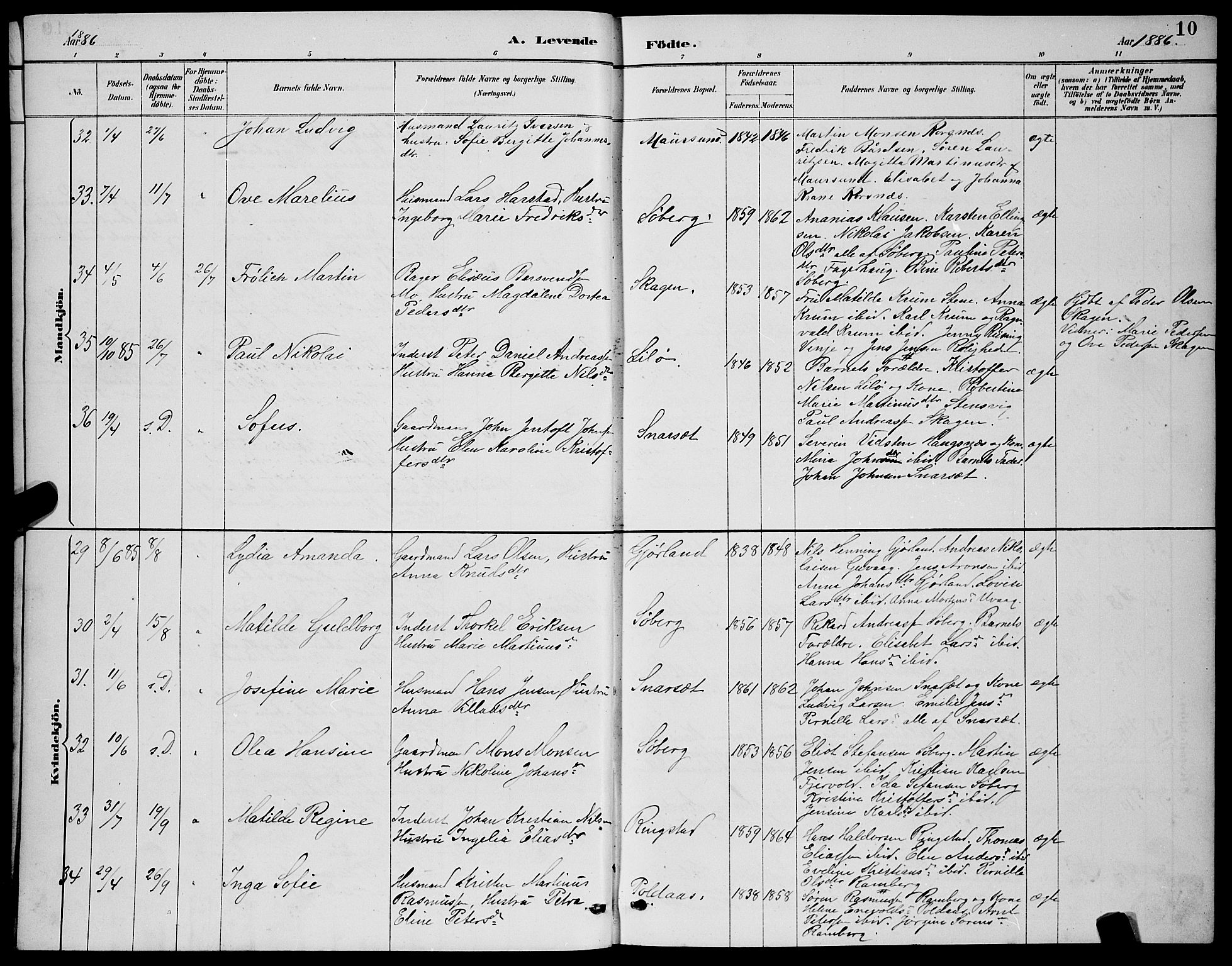 Ministerialprotokoller, klokkerbøker og fødselsregistre - Nordland, AV/SAT-A-1459/891/L1315: Parish register (copy) no. 891C04, 1886-1893, p. 10