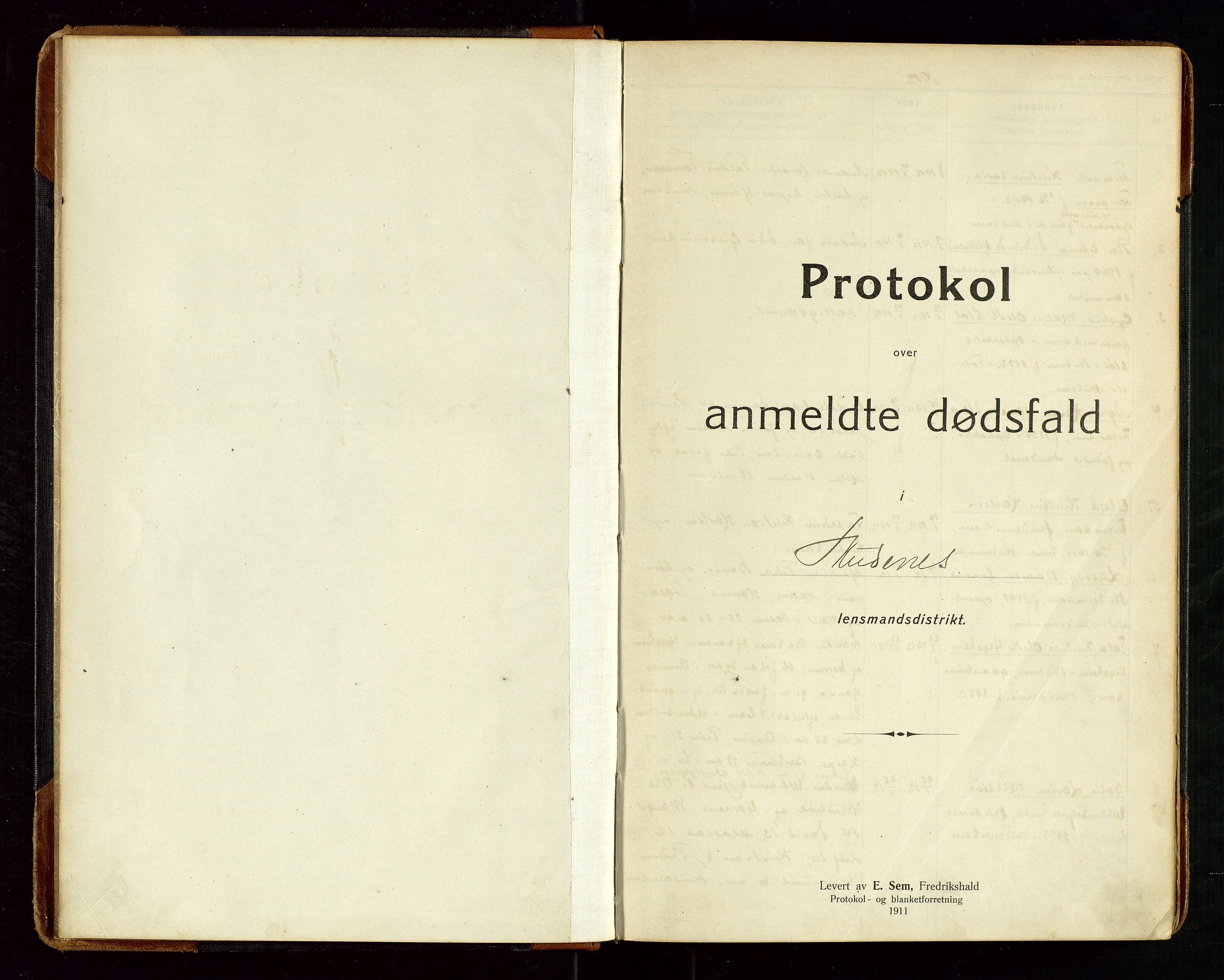 Skudenes lensmannskontor, SAST/A-100444/Gga/L0004: "Protokol over anmeldte dødsfald", 1912-1921