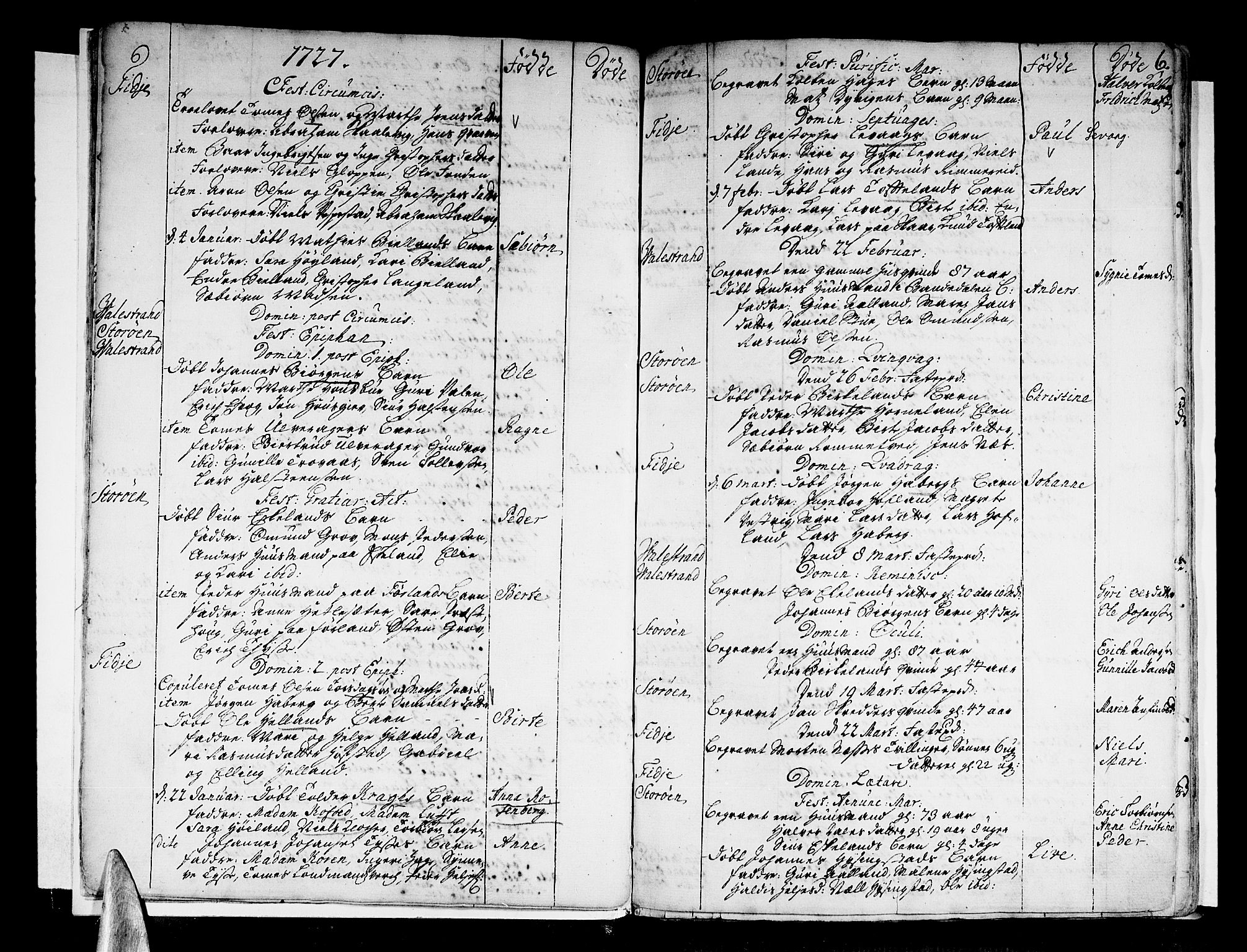 Stord sokneprestembete, AV/SAB-A-78201/H/Haa: Parish register (official) no. A 1, 1725-1744, p. 6