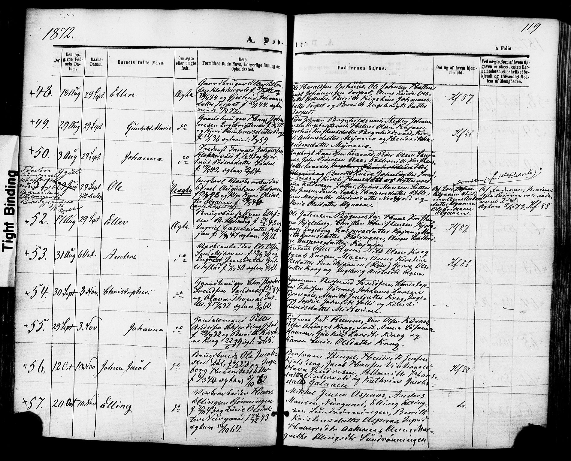 Ministerialprotokoller, klokkerbøker og fødselsregistre - Sør-Trøndelag, AV/SAT-A-1456/681/L0932: Parish register (official) no. 681A10, 1860-1878, p. 119