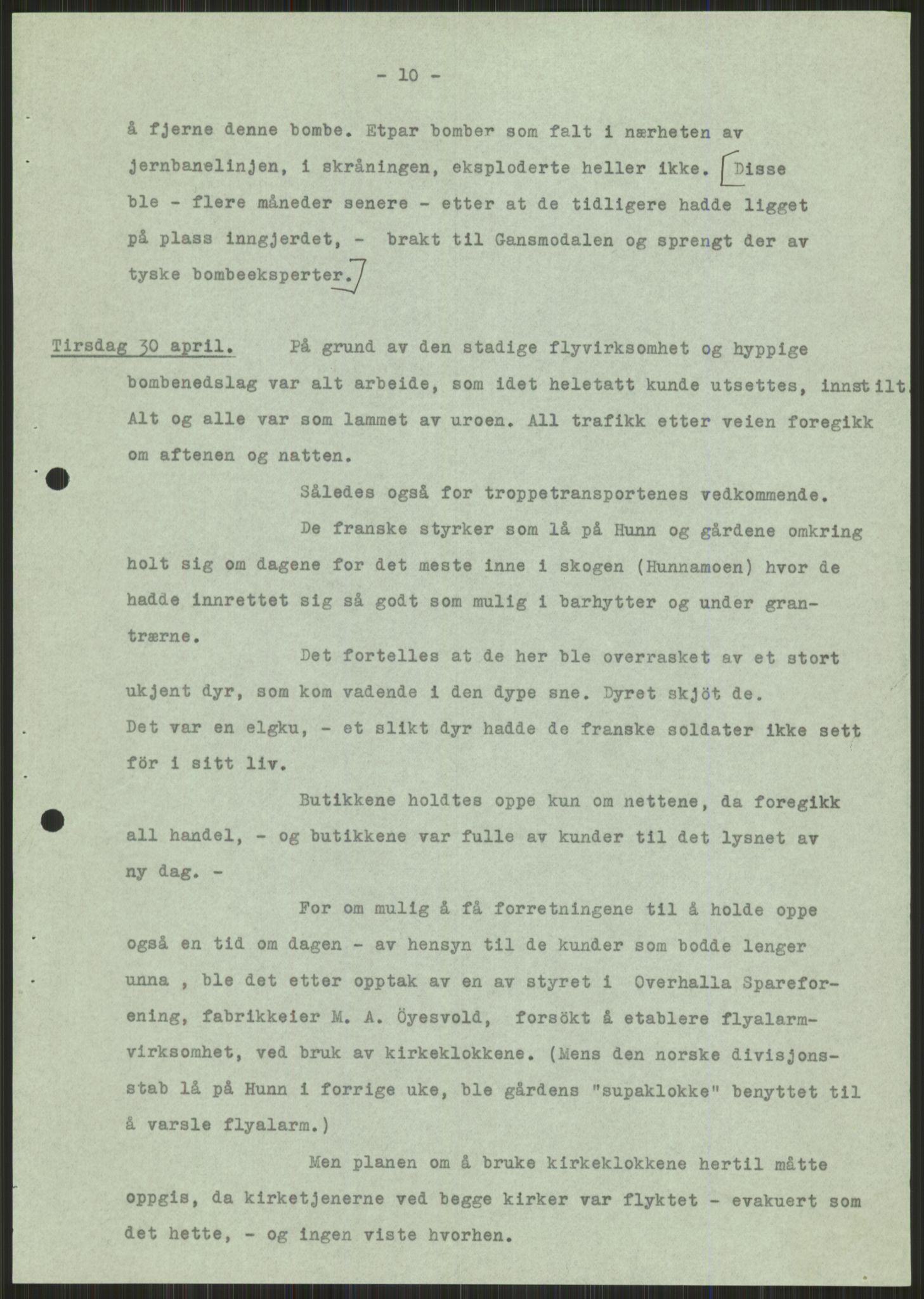 Forsvaret, Forsvarets krigshistoriske avdeling, AV/RA-RAFA-2017/Y/Ya/L0016: II-C-11-31 - Fylkesmenn.  Rapporter om krigsbegivenhetene 1940., 1940, p. 545