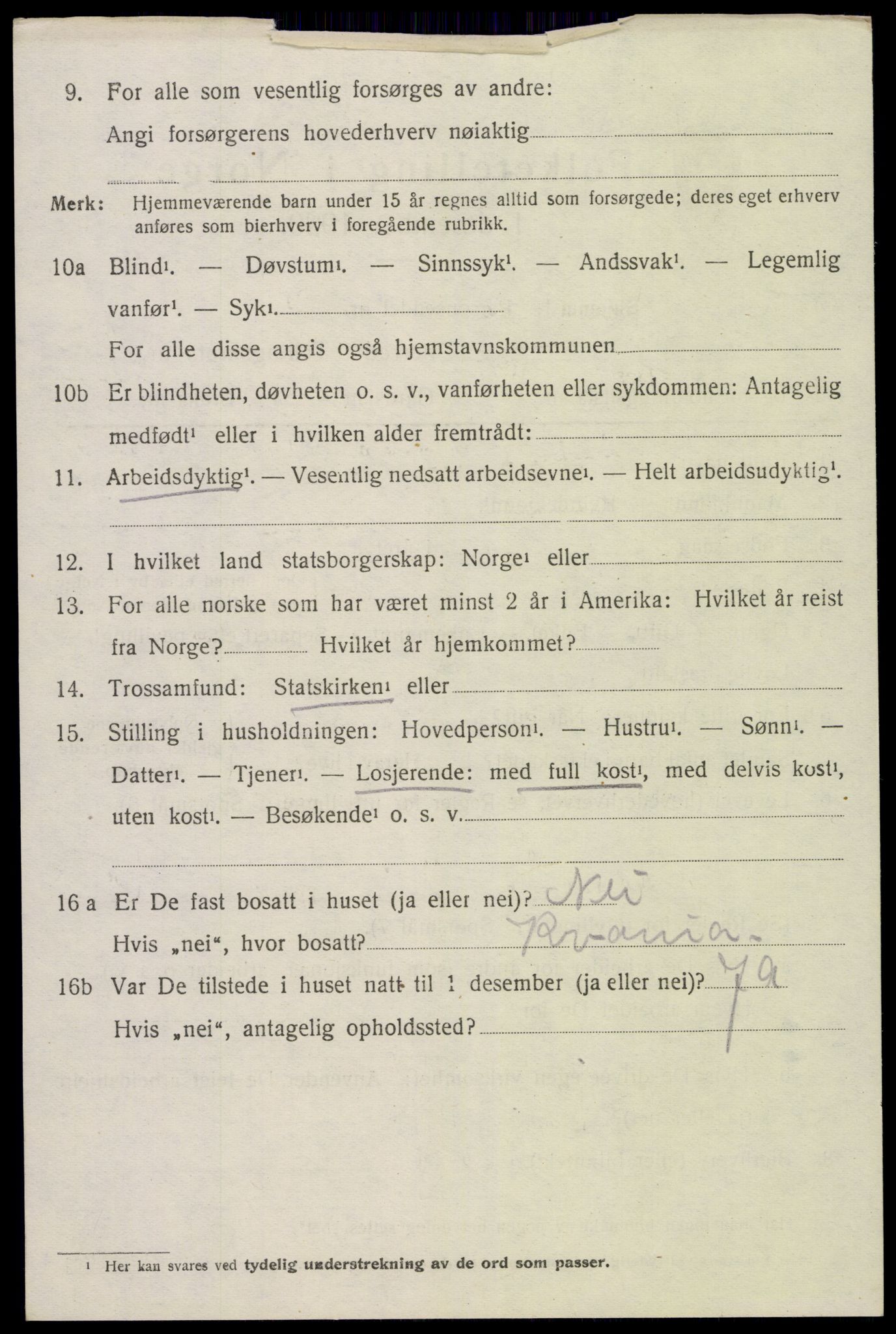 SAK, 1920 census for Øyestad, 1920, p. 8905