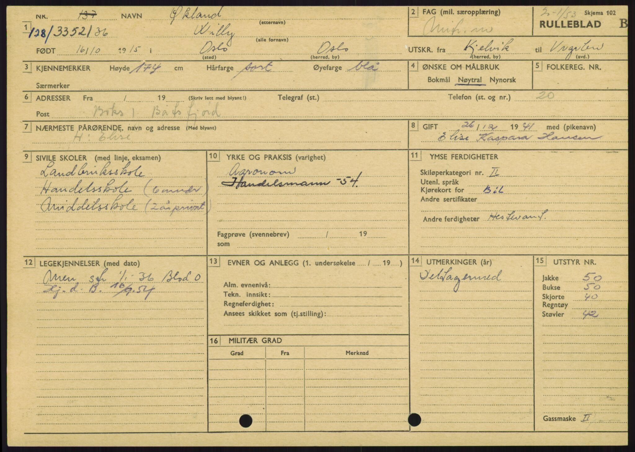 Forsvaret, Varanger bataljon, AV/RA-RAFA-2258/1/D/L0445: Rulleblad for menige født 1915-1916, 1915-1916, p. 292