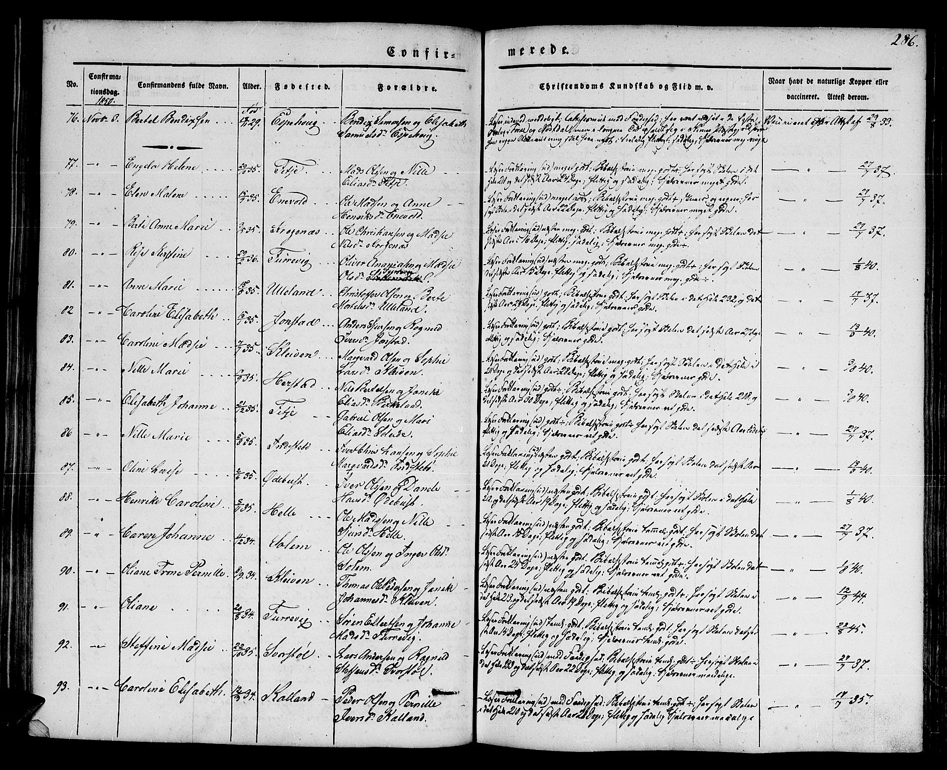 Førde sokneprestembete, SAB/A-79901/H/Haa/Haaa/L0007: Parish register (official) no. A 7, 1843-1860, p. 286