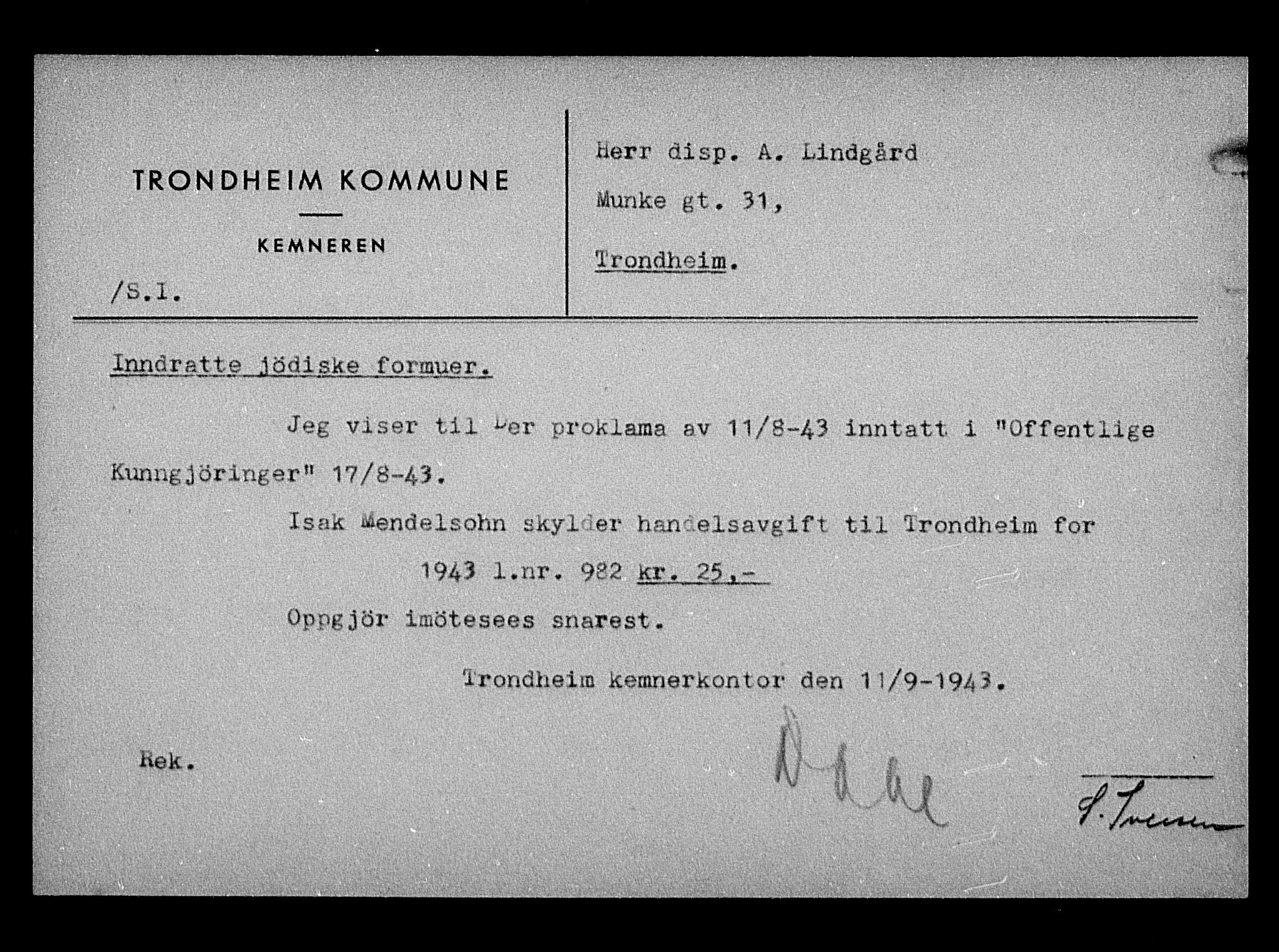 Justisdepartementet, Tilbakeføringskontoret for inndratte formuer, AV/RA-S-1564/H/Hc/Hca/L0905: --, 1945-1947, p. 438