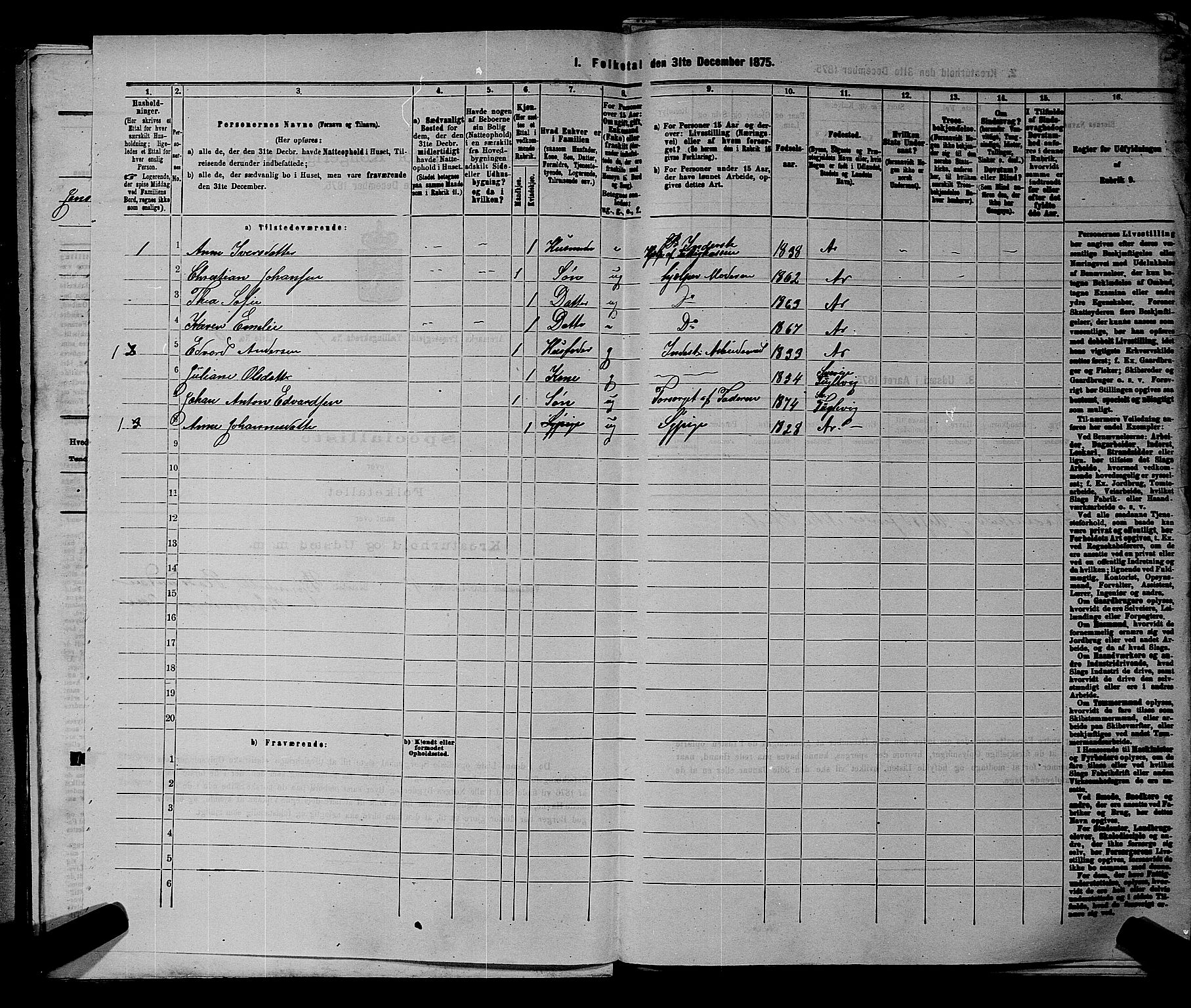 RA, 1875 census for 0118P Aremark, 1875, p. 81