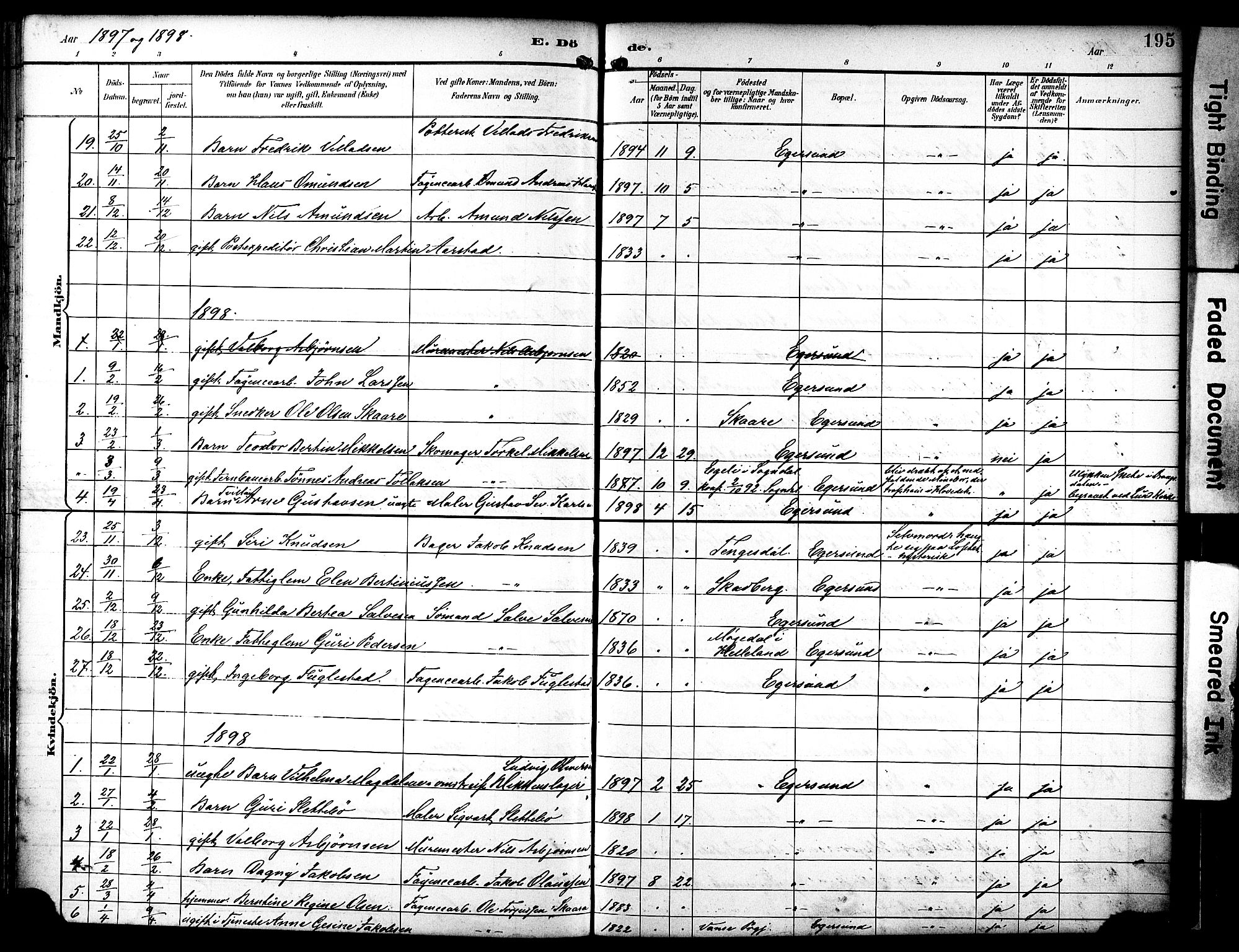 Eigersund sokneprestkontor, AV/SAST-A-101807/S08/L0019: Parish register (official) no. A 18, 1892-1905, p. 195