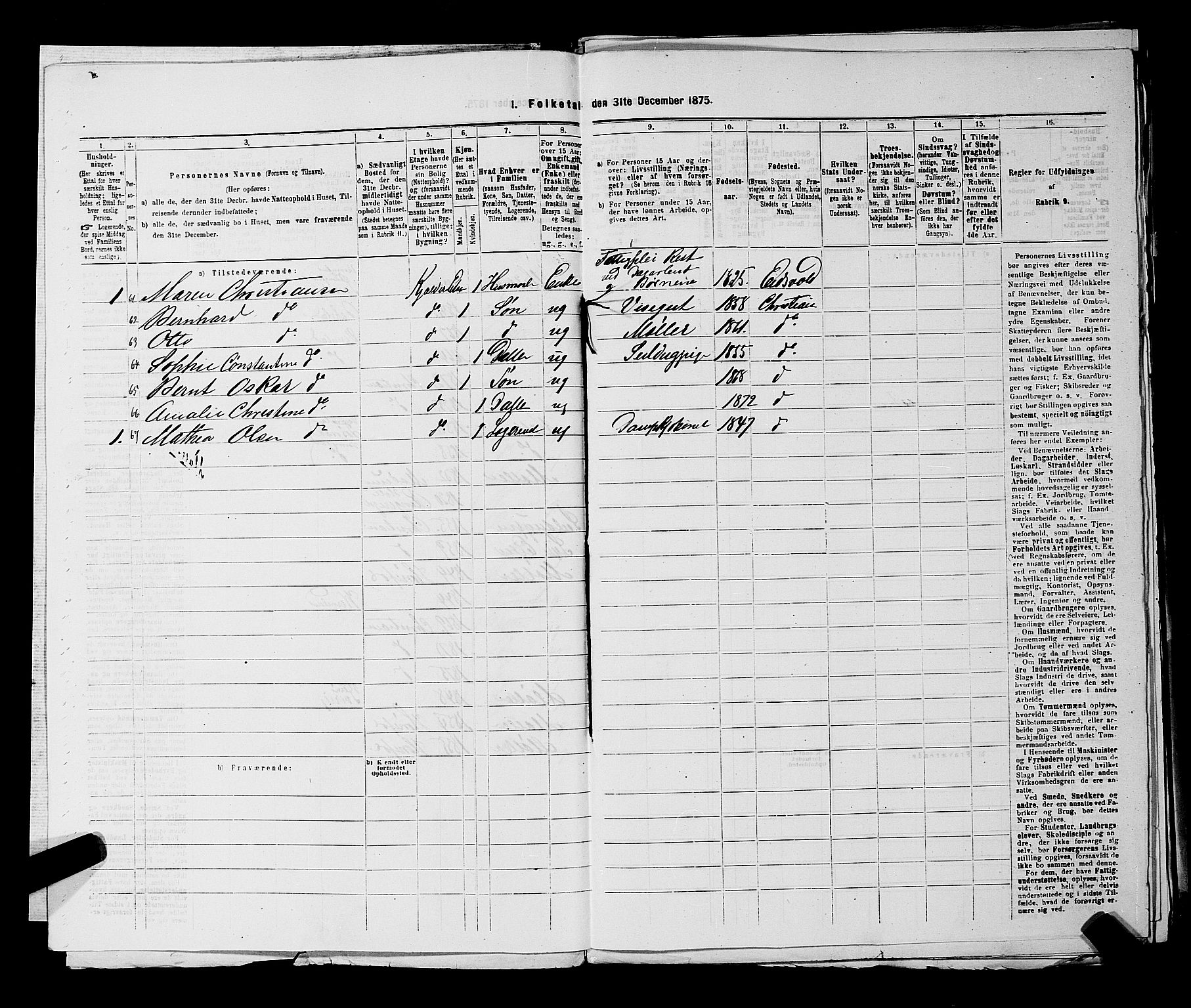 RA, 1875 census for 0301 Kristiania, 1875, p. 7249