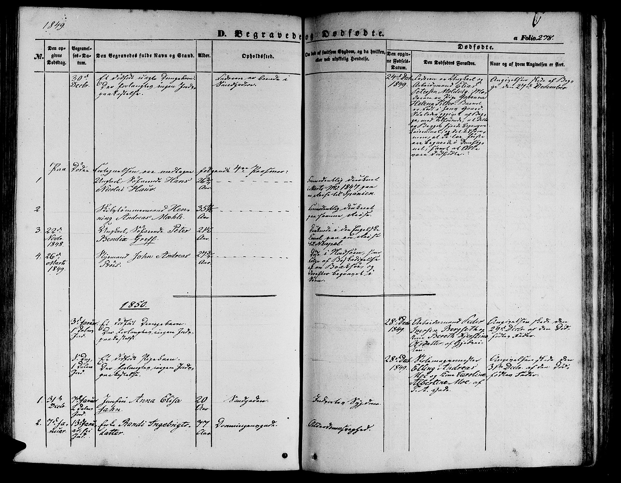 Ministerialprotokoller, klokkerbøker og fødselsregistre - Sør-Trøndelag, AV/SAT-A-1456/602/L0137: Parish register (copy) no. 602C05, 1846-1856, p. 278