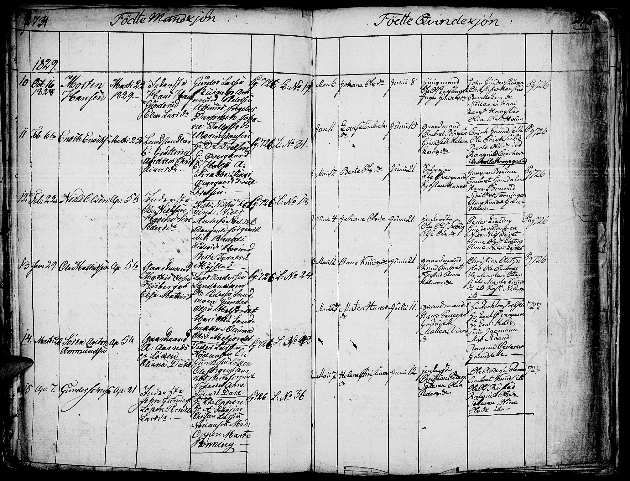 Elverum prestekontor, AV/SAH-PREST-044/H/Ha/Hab/L0001: Parish register (copy) no. 1, 1815-1829, p. 274-275