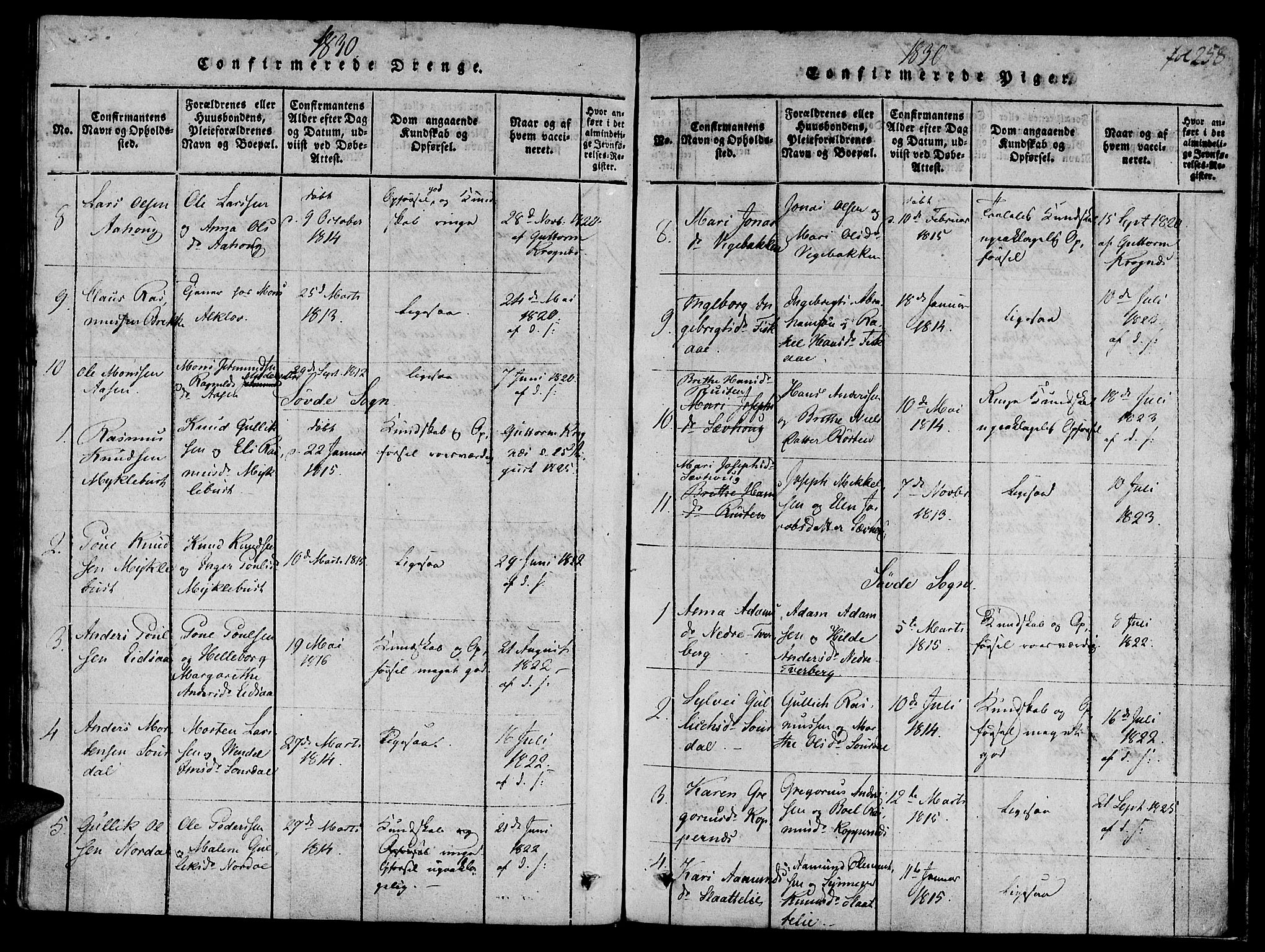 Ministerialprotokoller, klokkerbøker og fødselsregistre - Møre og Romsdal, AV/SAT-A-1454/501/L0004: Parish register (official) no. 501A04, 1816-1831, p. 258