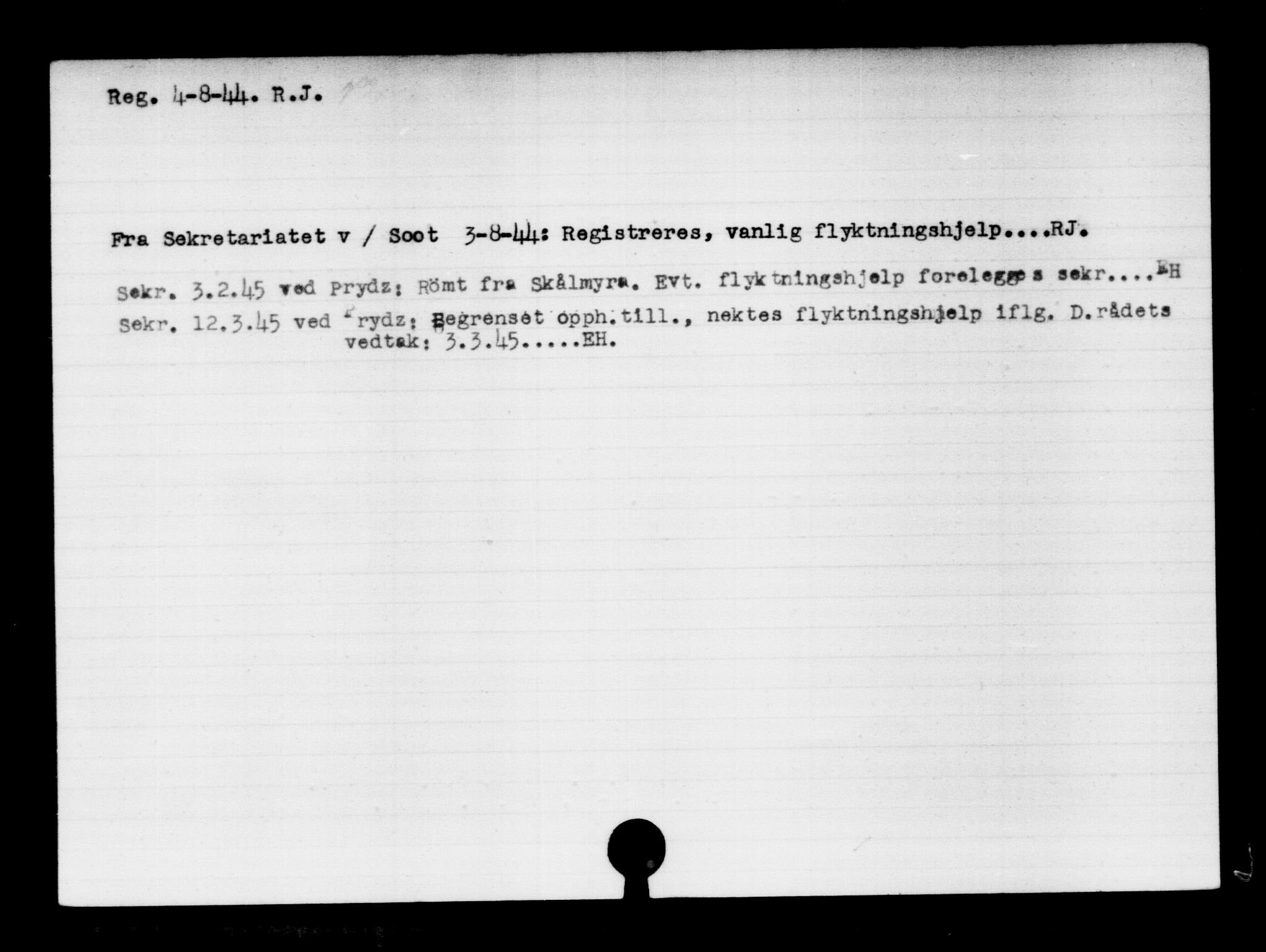 Den Kgl. Norske Legasjons Flyktningskontor, AV/RA-S-6753/V/Va/L0012: Kjesäterkartoteket.  Flyktningenr. 28300-31566, 1940-1945, p. 345