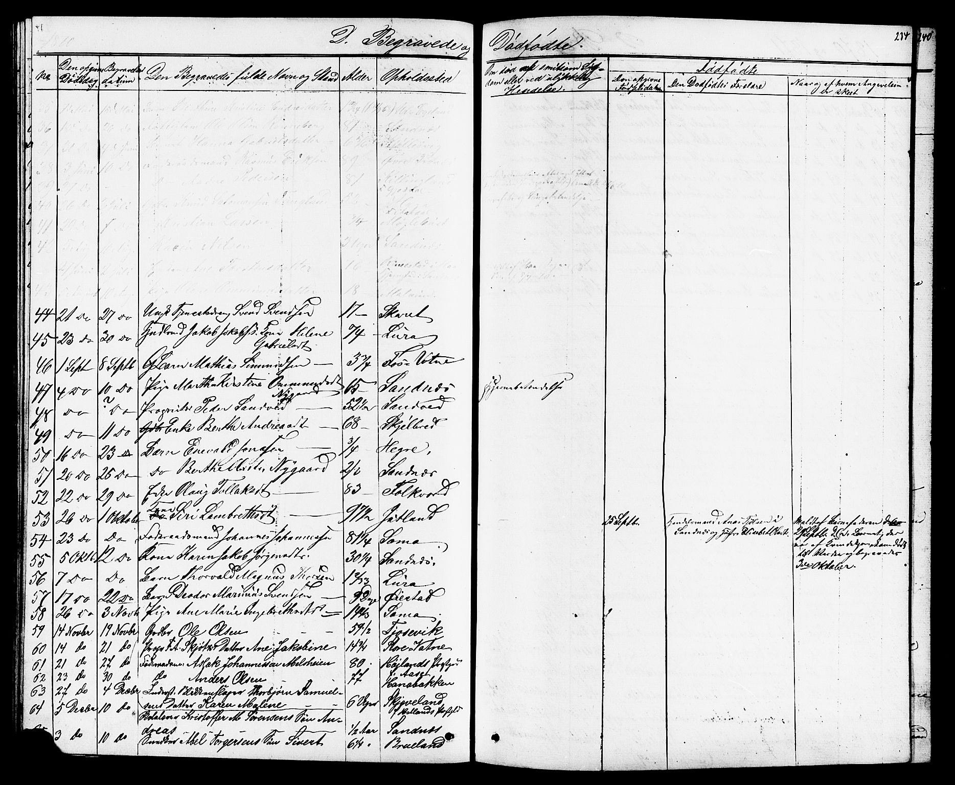 Høyland sokneprestkontor, SAST/A-101799/001/30BB/L0001: Parish register (copy) no. B 1, 1854-1873, p. 234