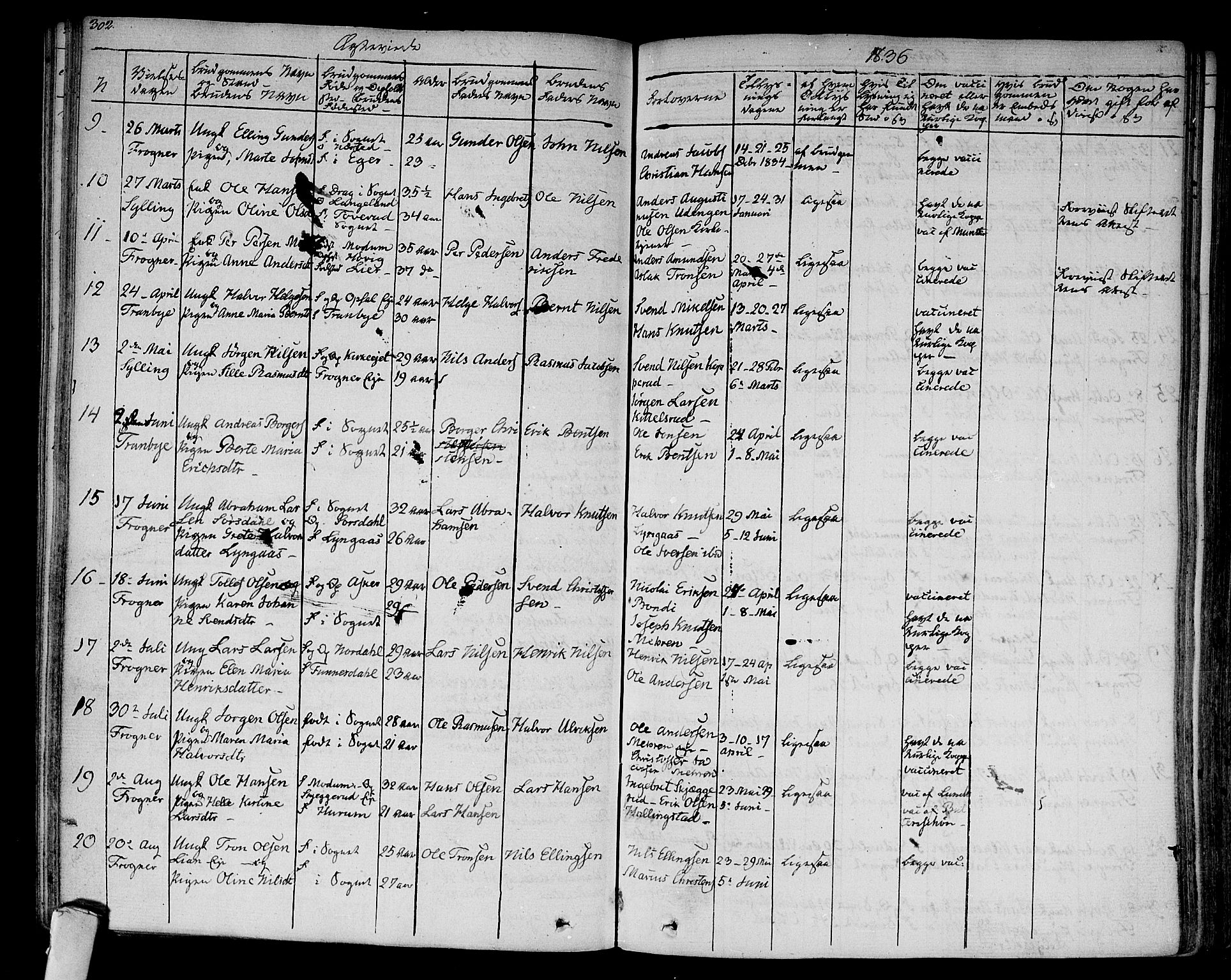 Lier kirkebøker, SAKO/A-230/F/Fa/L0010: Parish register (official) no. I 10, 1827-1843, p. 302