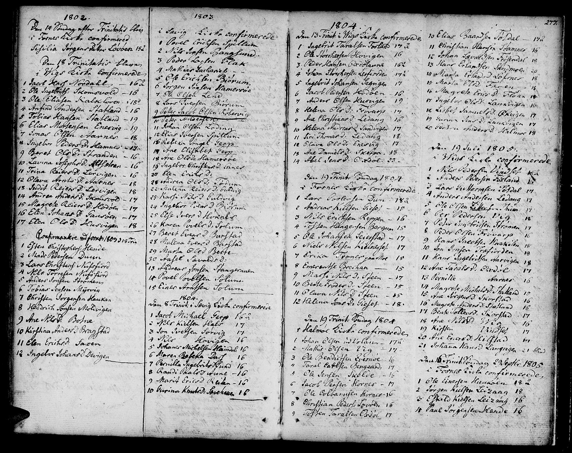 Ministerialprotokoller, klokkerbøker og fødselsregistre - Nord-Trøndelag, SAT/A-1458/773/L0608: Parish register (official) no. 773A02, 1784-1816, p. 277