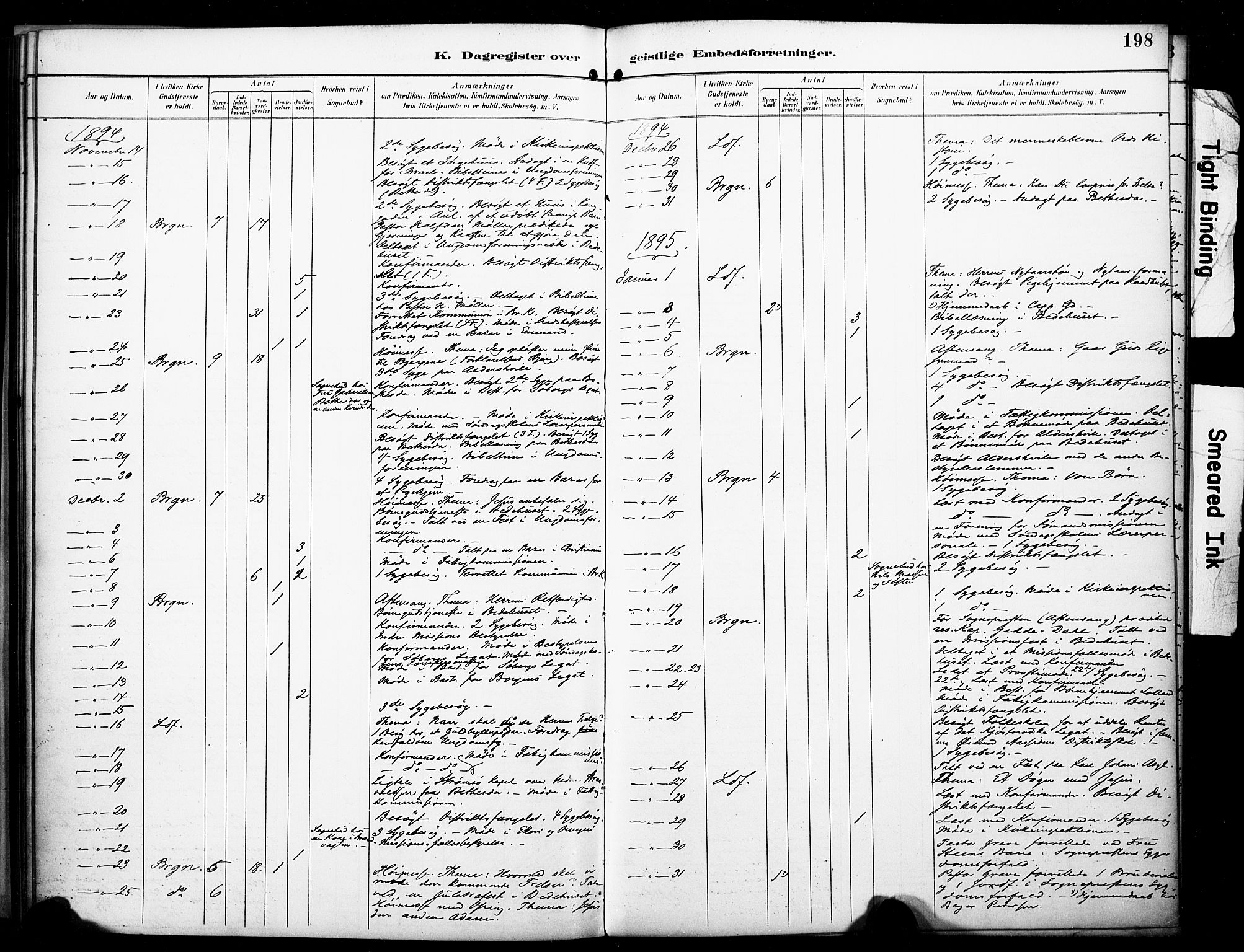 Bragernes kirkebøker, AV/SAKO-A-6/F/Fc/L0006: Parish register (official) no. III 6, 1888-1899, p. 198