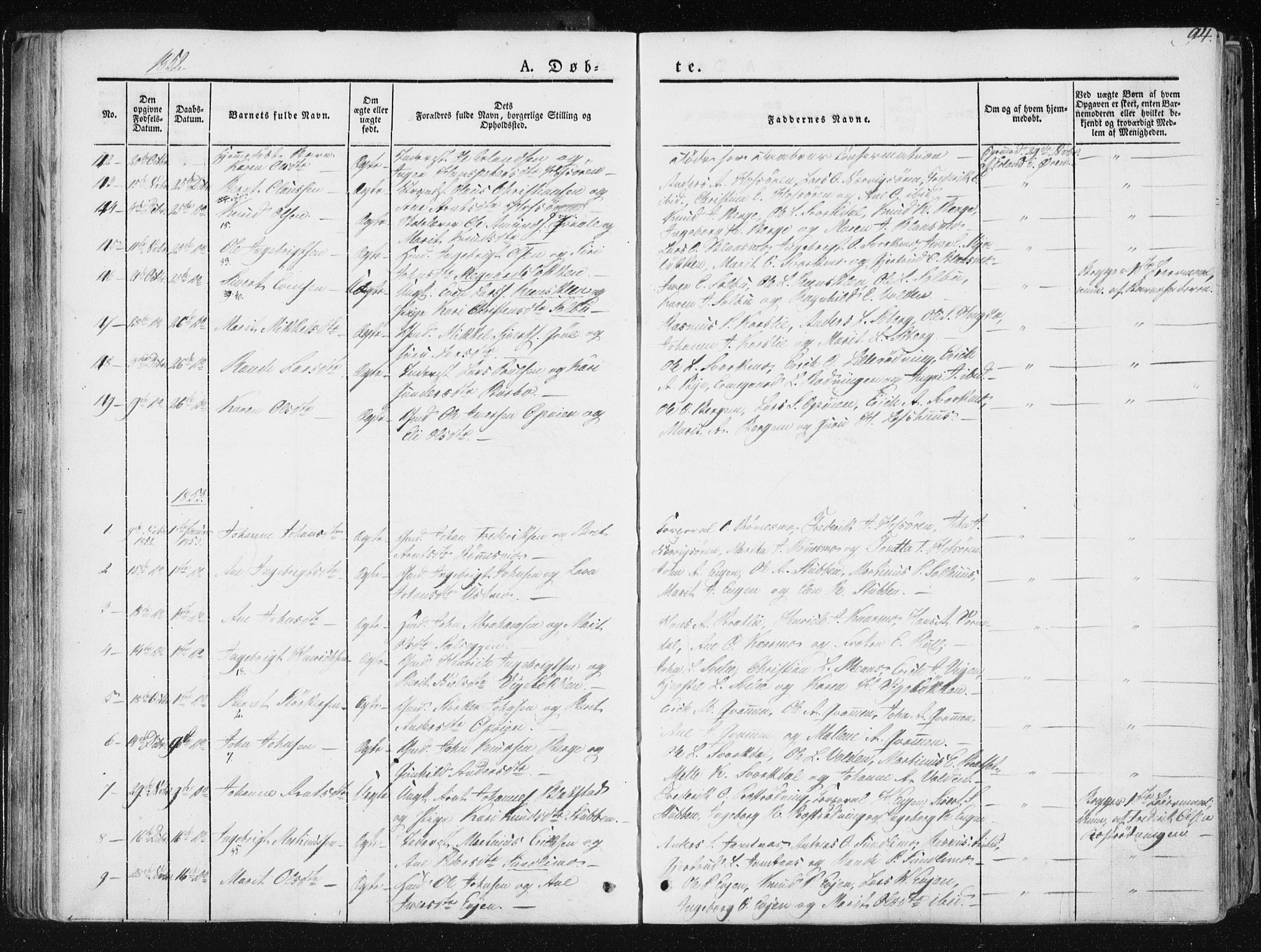 Ministerialprotokoller, klokkerbøker og fødselsregistre - Sør-Trøndelag, SAT/A-1456/668/L0805: Parish register (official) no. 668A05, 1840-1853, p. 94