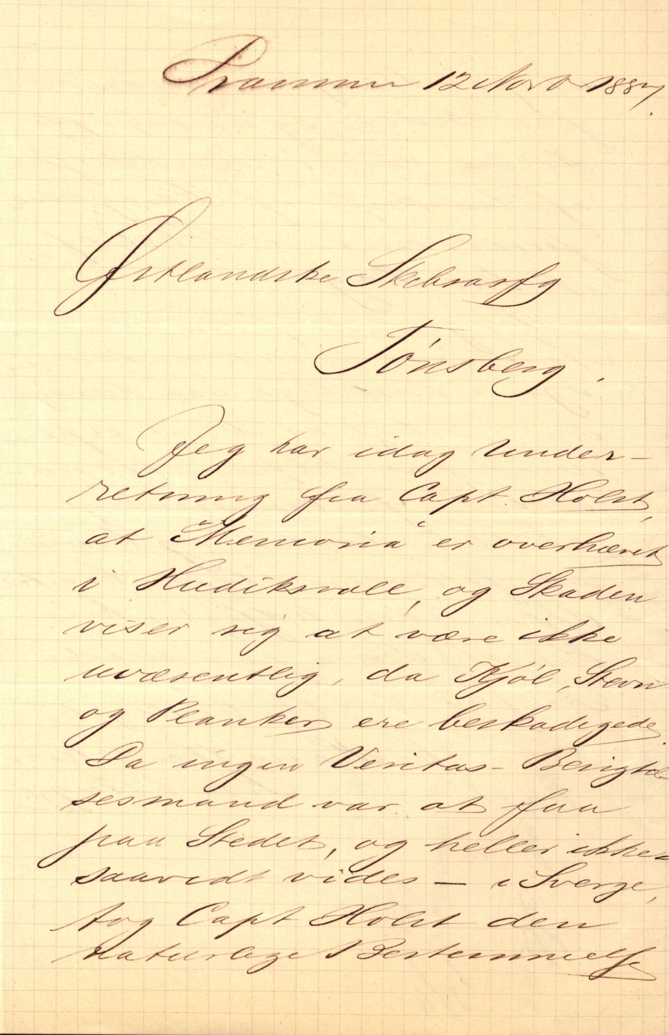 Pa 63 - Østlandske skibsassuranceforening, VEMU/A-1079/G/Ga/L0020/0010: Havaridokumenter / Anna, Silome, Oscarsborg, Memoria, Telegraf, 1887, p. 11