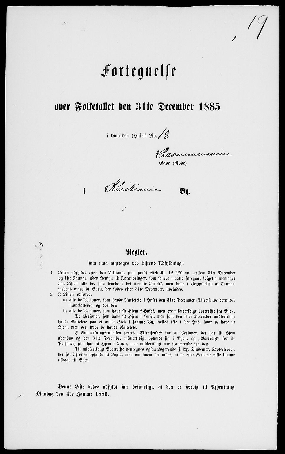 RA, 1885 census for 0301 Kristiania, 1885, p. 608