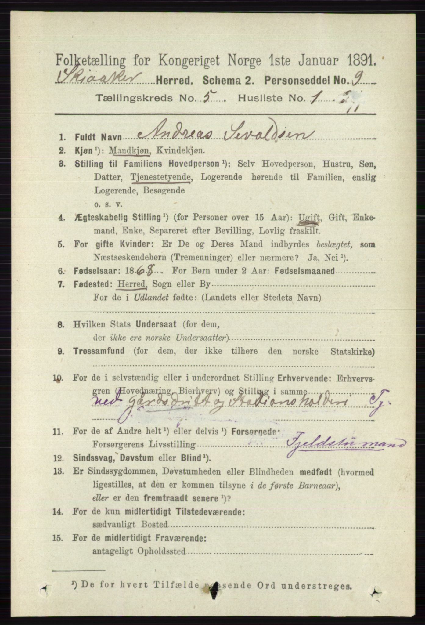 RA, 1891 census for 0513 Skjåk, 1891, p. 1624