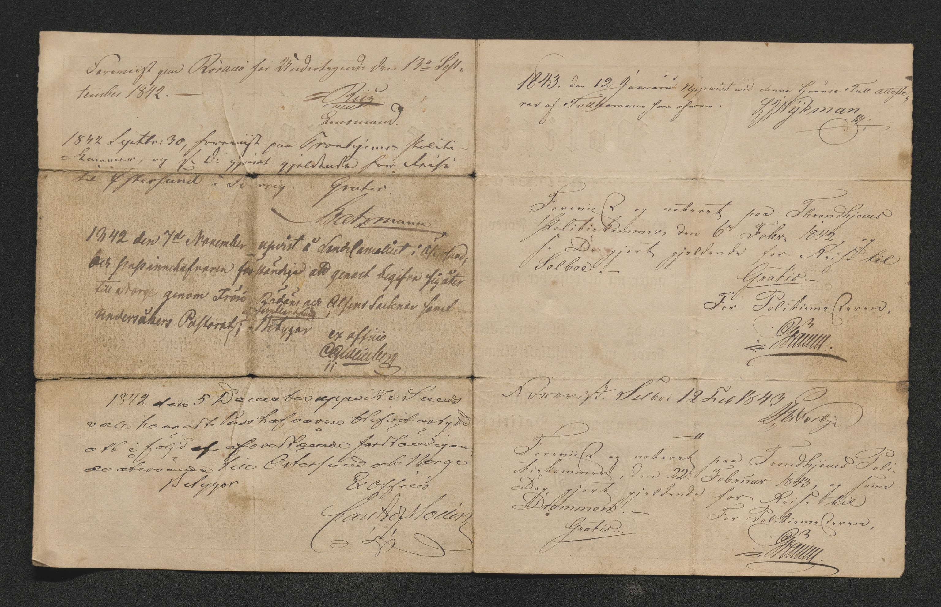 Drammen politikammer, AV/SAKO-A-623/I/Ia/Iab/L0007: Innleverte pass, 1843-1844, p. 130