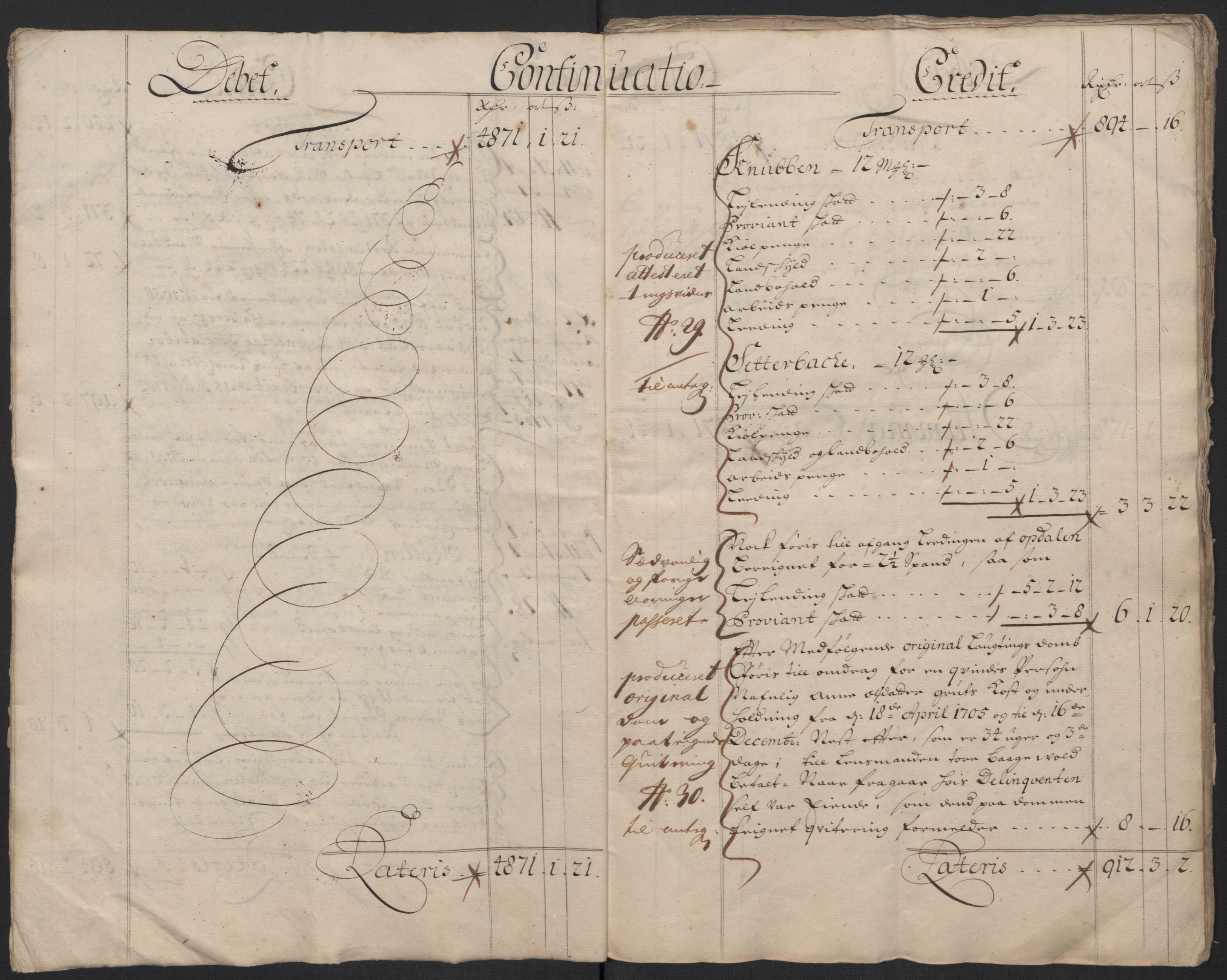 Rentekammeret inntil 1814, Reviderte regnskaper, Fogderegnskap, AV/RA-EA-4092/R60/L3955: Fogderegnskap Orkdal og Gauldal, 1705, p. 7