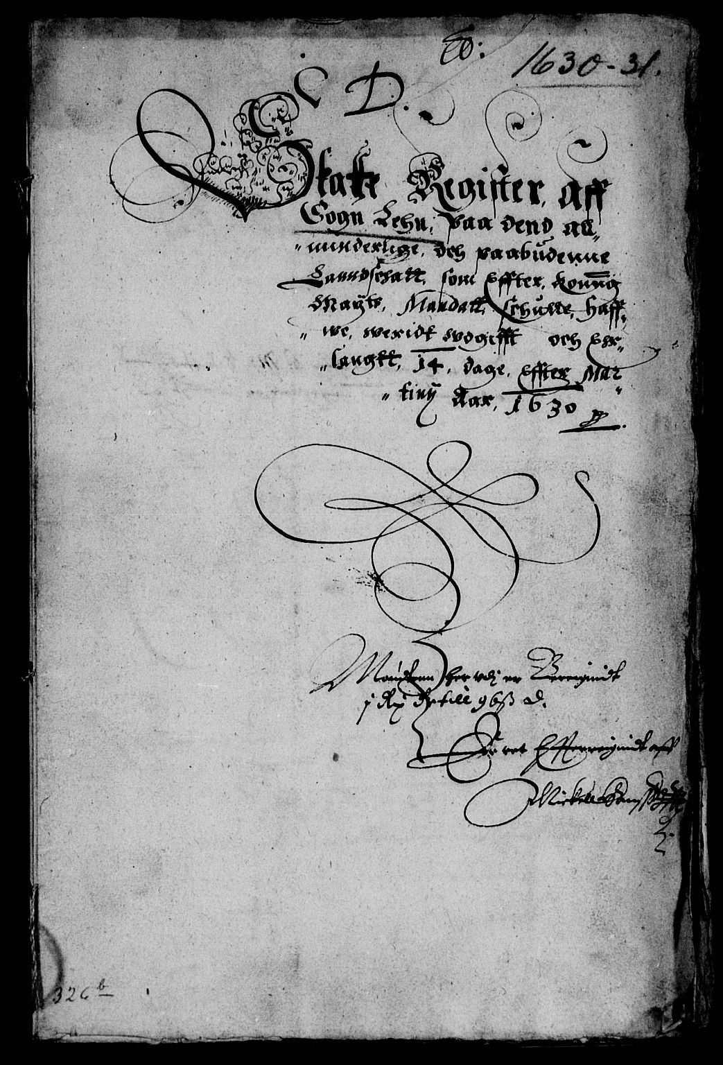 Rentekammeret inntil 1814, Reviderte regnskaper, Lensregnskaper, AV/RA-EA-5023/R/Rb/Rbt/L0056: Bergenhus len, 1630-1631