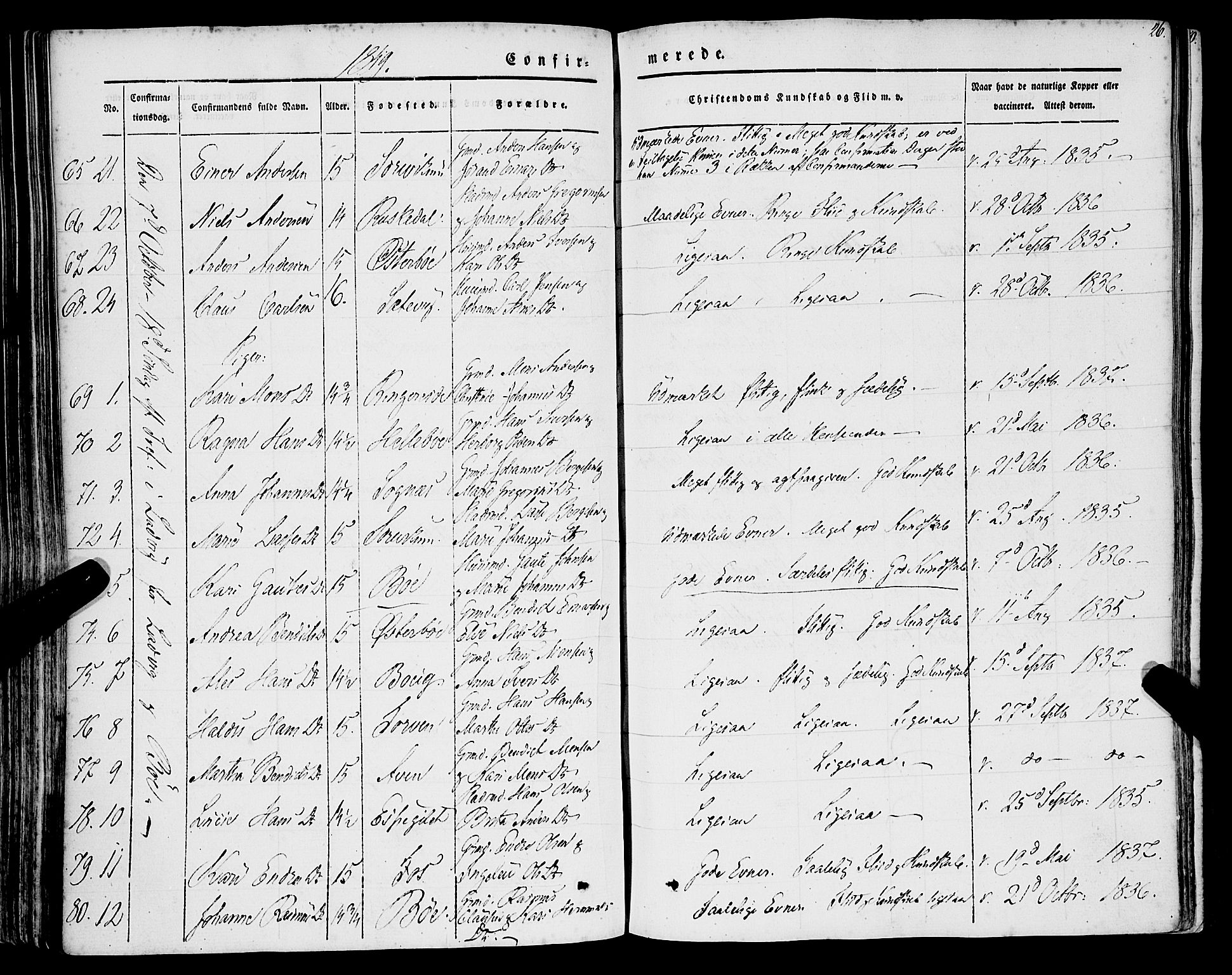 Lavik sokneprestembete, AV/SAB-A-80901: Parish register (official) no. A 3, 1843-1863, p. 26