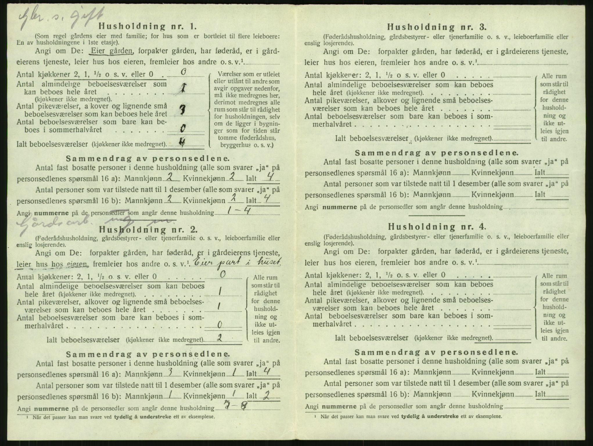 SAT, 1920 census for Rindal, 1920, p. 465