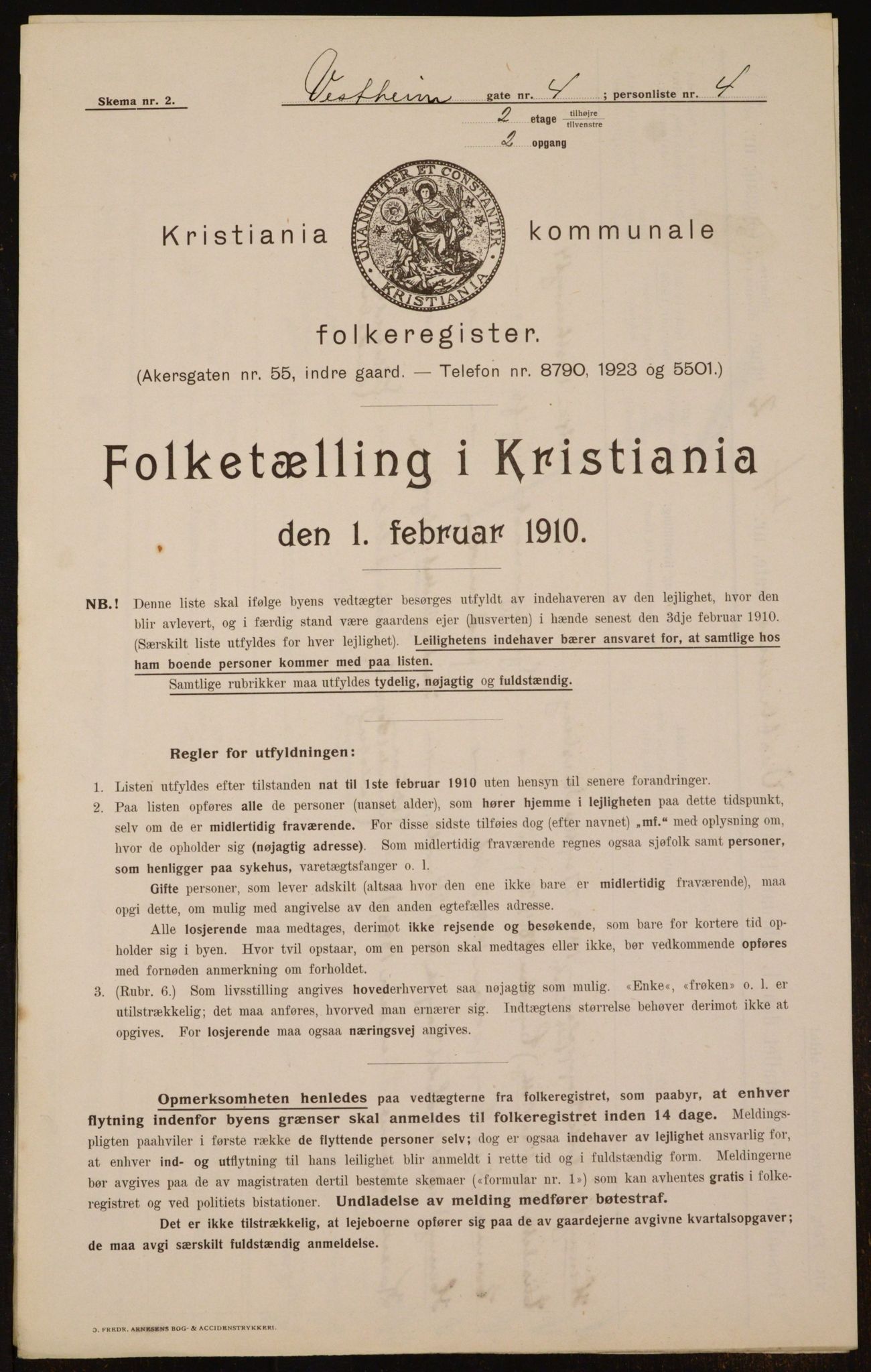 OBA, Municipal Census 1910 for Kristiania, 1910, p. 116080