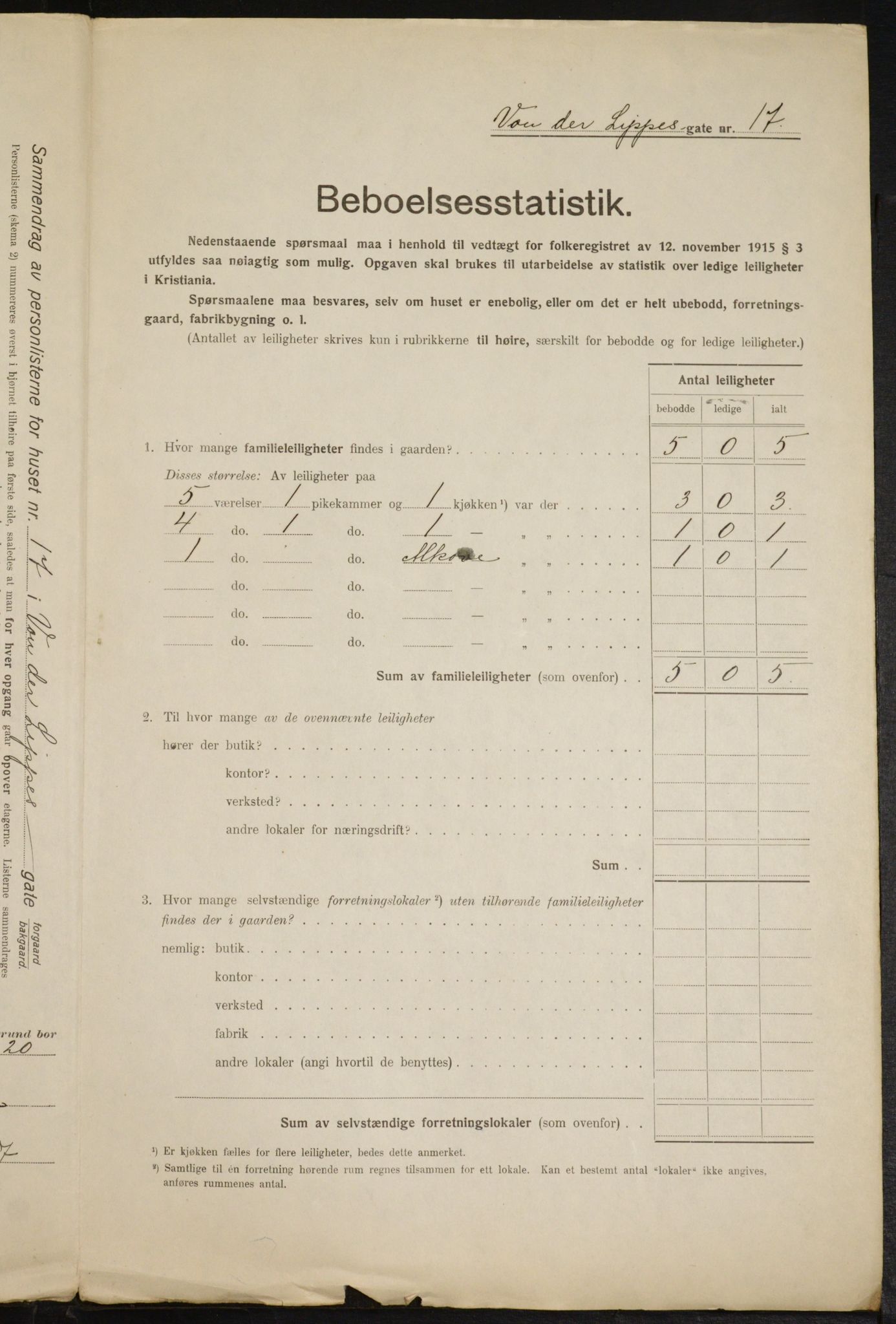 OBA, Municipal Census 1916 for Kristiania, 1916, p. 129045