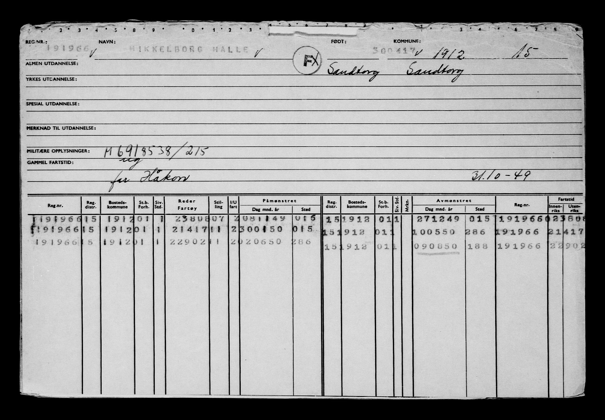 Direktoratet for sjømenn, AV/RA-S-3545/G/Gb/L0148: Hovedkort, 1917, p. 220