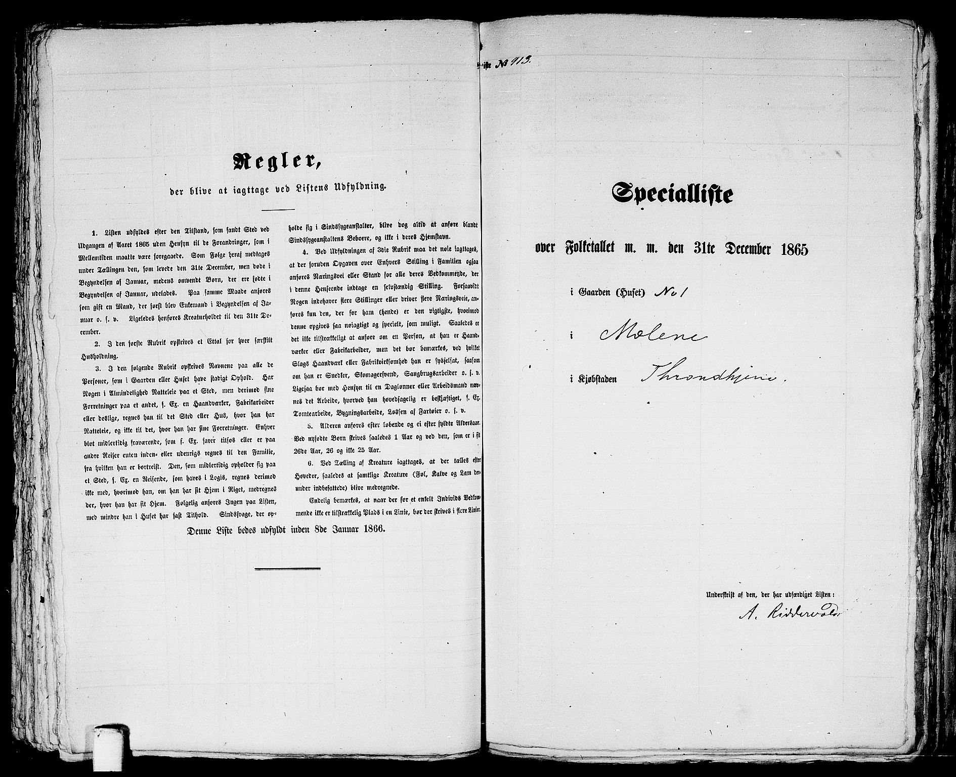 RA, 1865 census for Trondheim, 1865, p. 1900