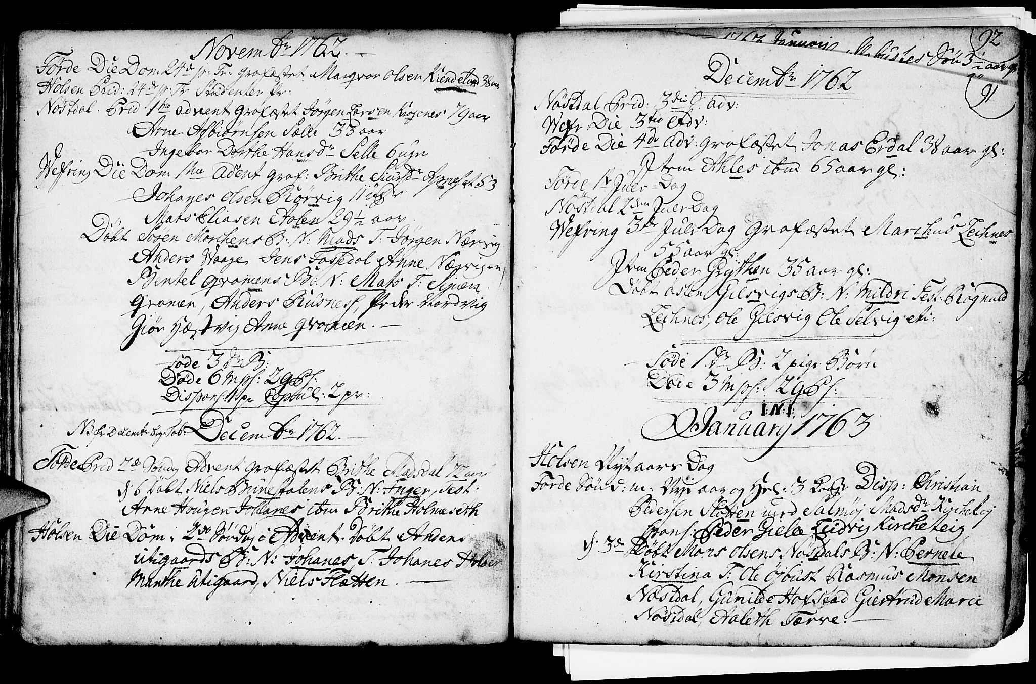 Førde sokneprestembete, SAB/A-79901/H/Haa/Haaa/L0003: Parish register (official) no. A 3, 1749-1764, p. 91