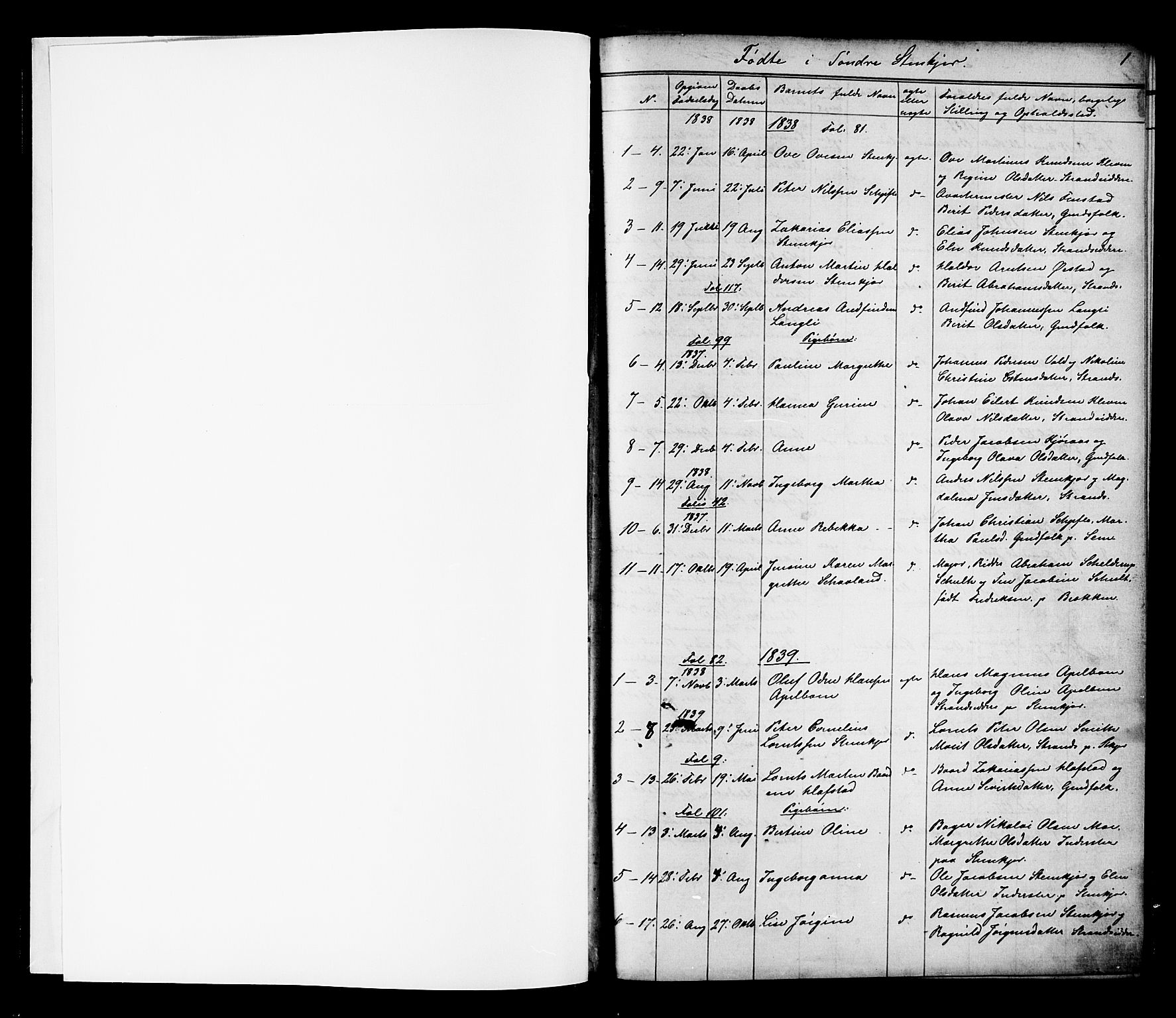 Ministerialprotokoller, klokkerbøker og fødselsregistre - Nord-Trøndelag, SAT/A-1458/739/L0367: Parish register (official) no. 739A01 /1, 1838-1868, p. 0-1