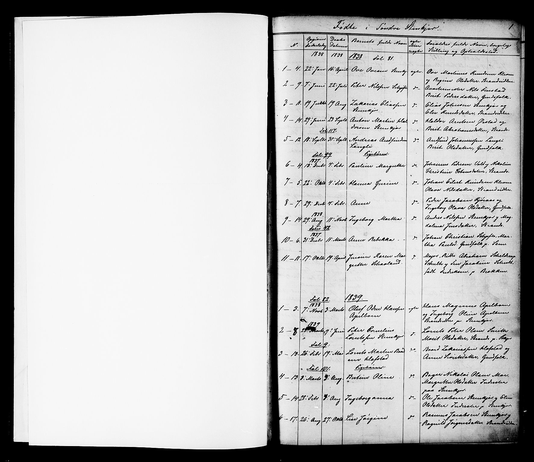 Ministerialprotokoller, klokkerbøker og fødselsregistre - Nord-Trøndelag, AV/SAT-A-1458/739/L0367: Parish register (official) no. 739A01 /1, 1838-1868, p. 0-1