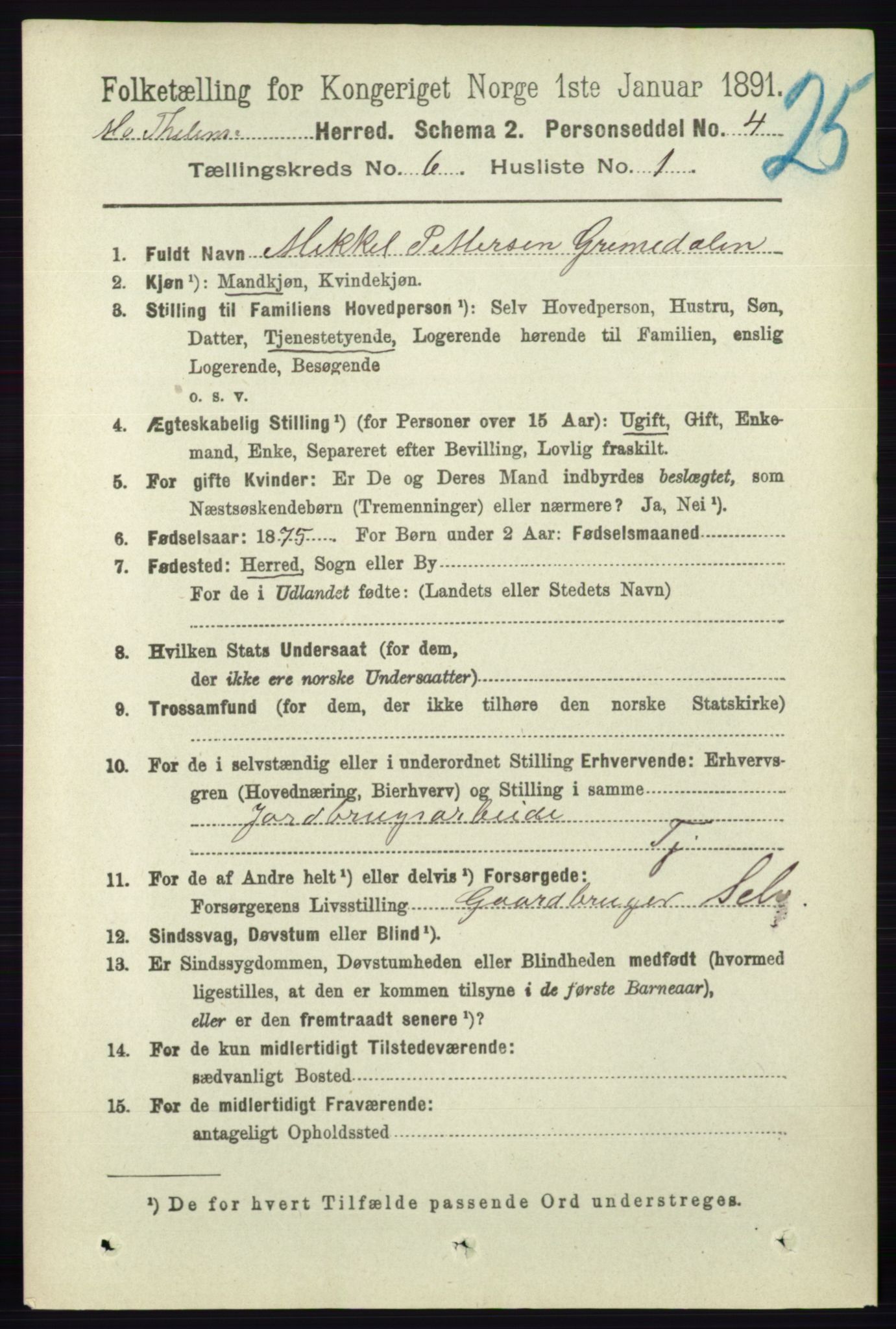 RA, 1891 census for 0832 Mo, 1891, p. 1520