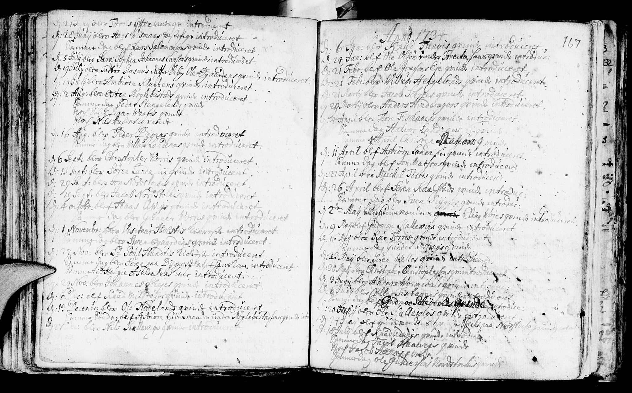 Avaldsnes sokneprestkontor, AV/SAST-A -101851/H/Ha/Haa/L0001: Parish register (official) no. A 1, 1711-1764, p. 167