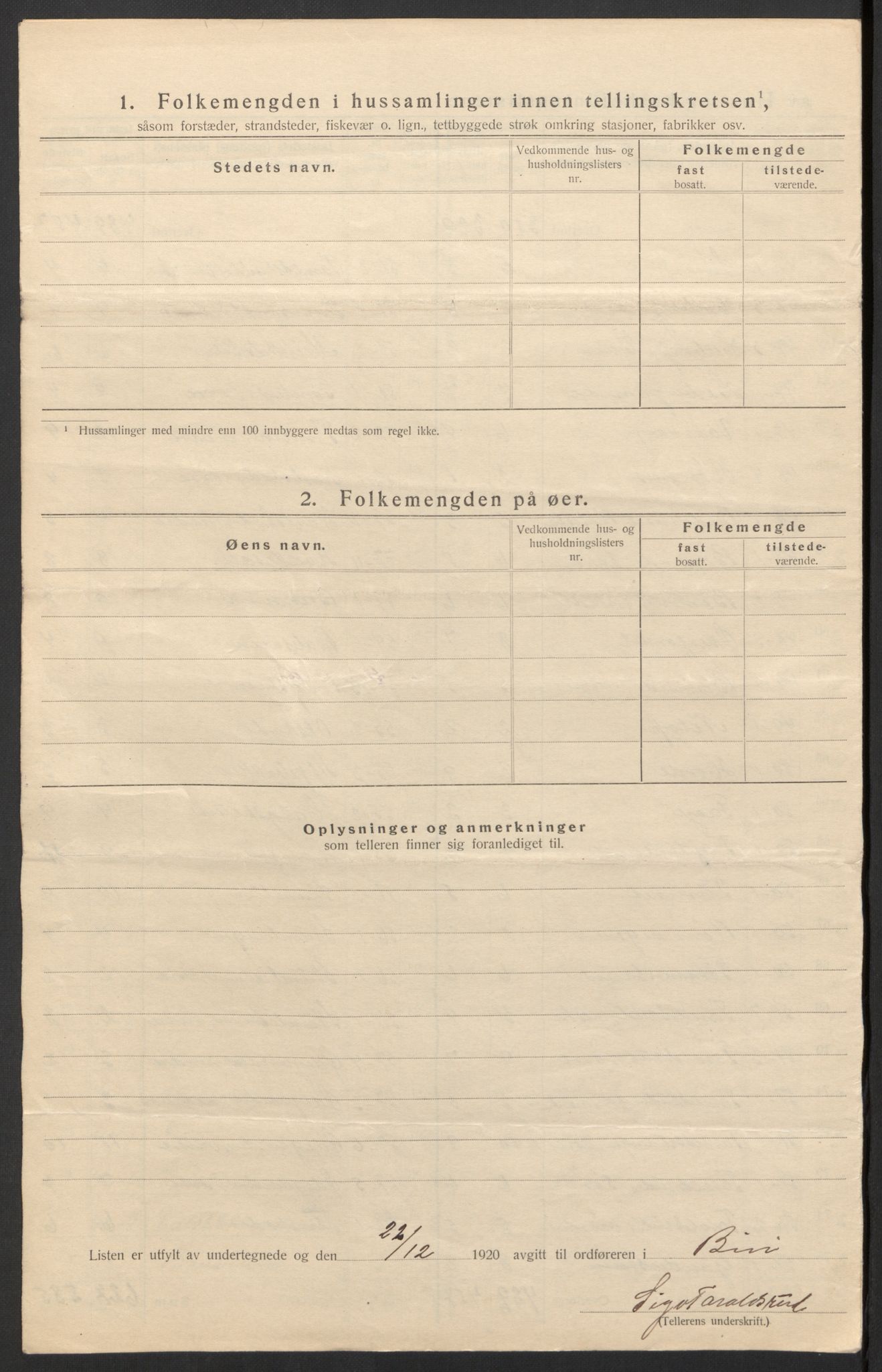 SAH, 1920 census for Biri, 1920, p. 24