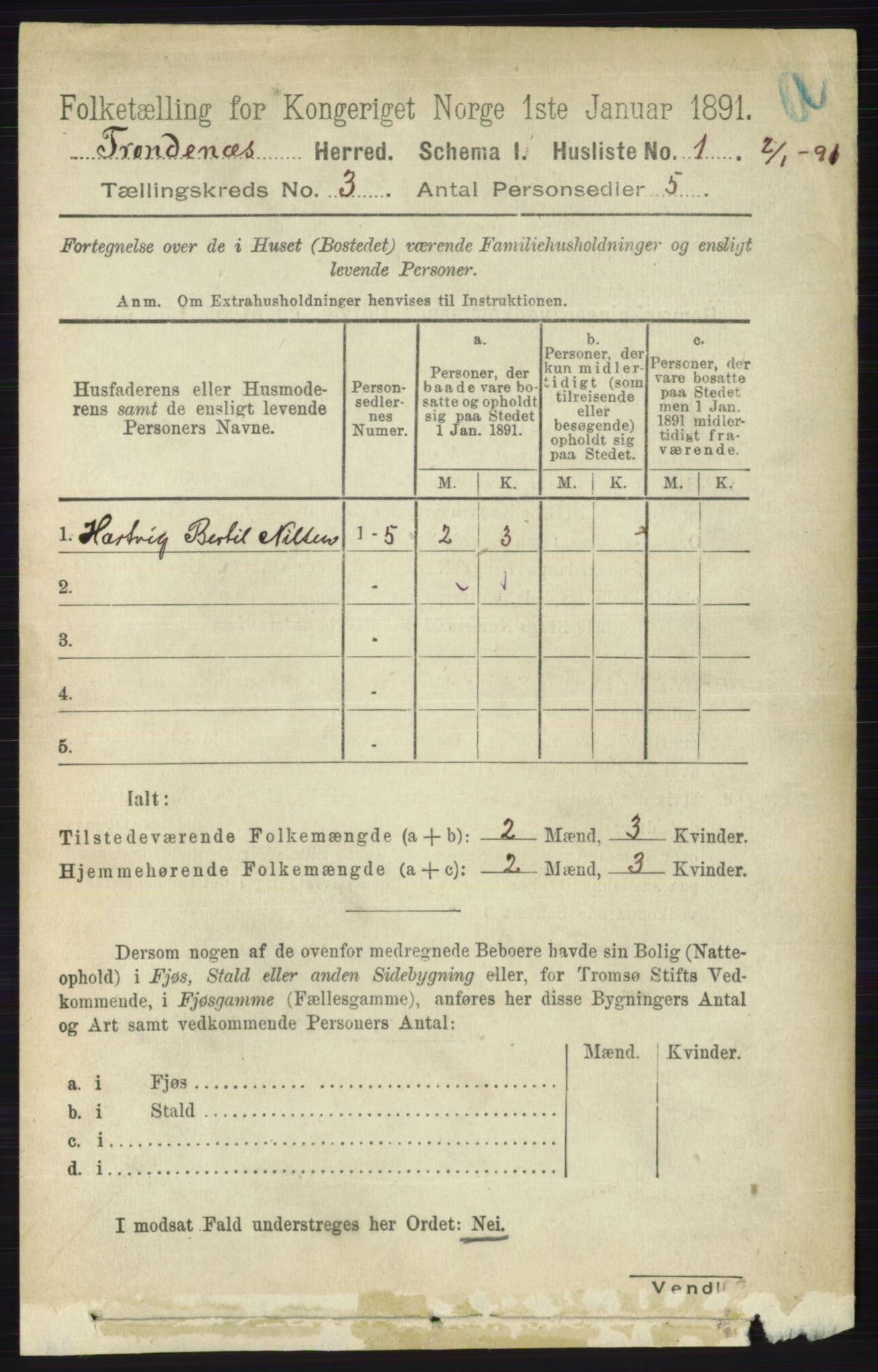 RA, 1891 census for 1914 Trondenes, 1891, p. 1108